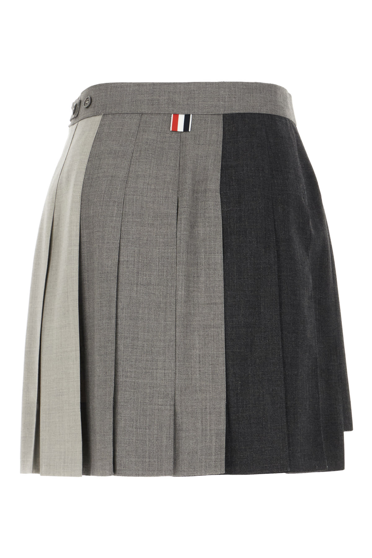 Thom Browne Multicolor Wool Skirt In Gray