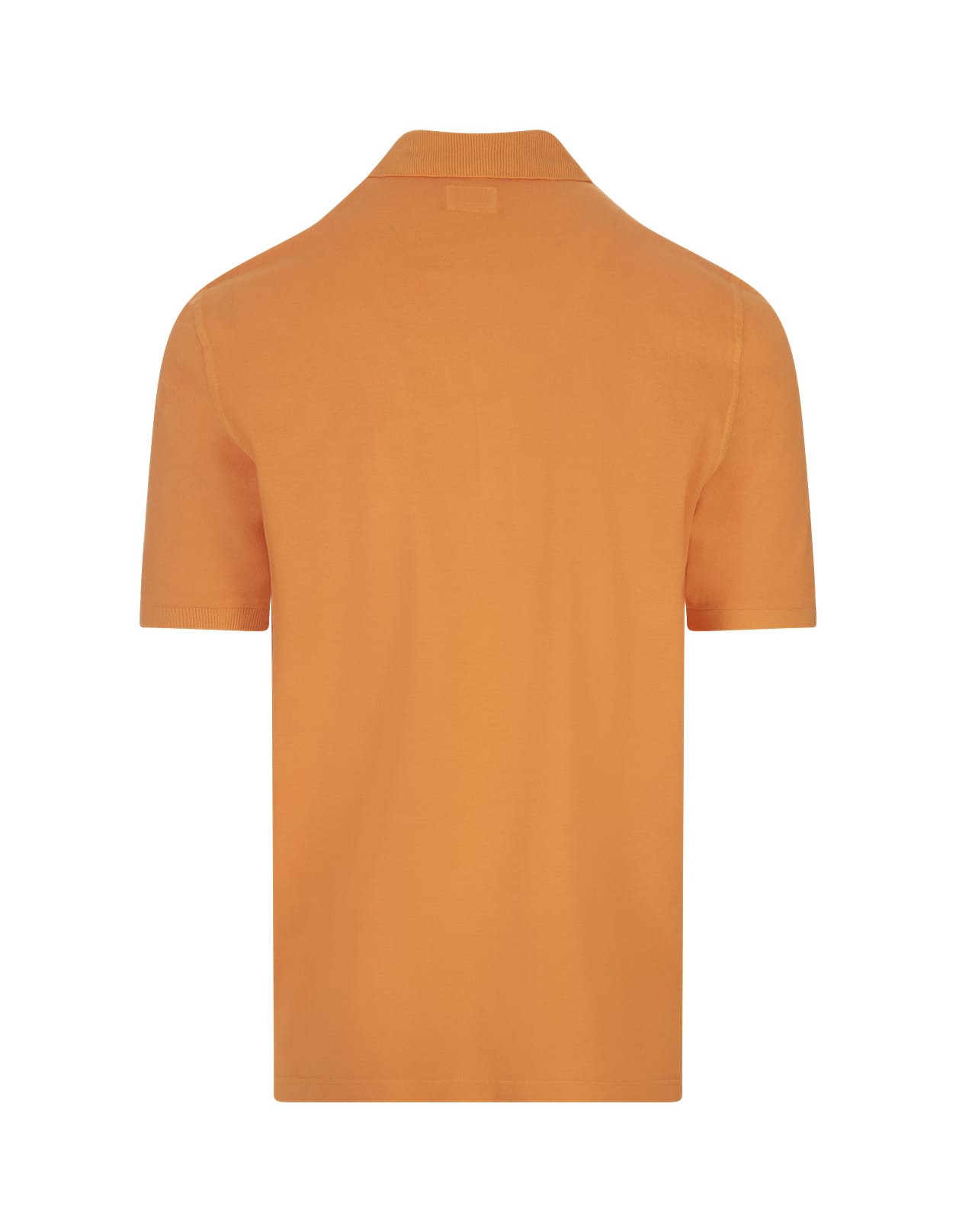 Shop Fedeli Orange Light Cotton Piquet Polo Shirt