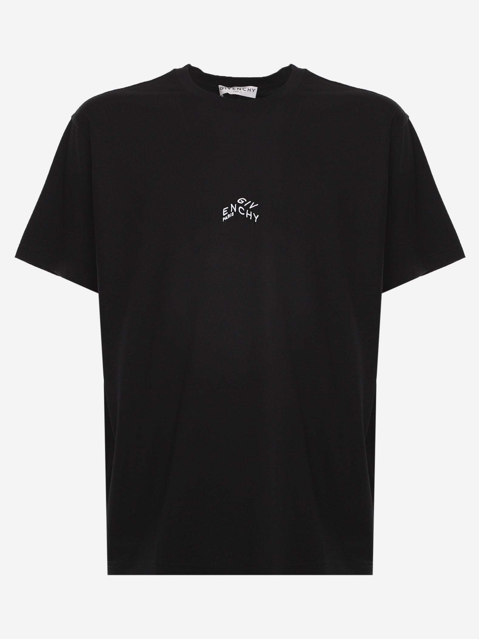 Givenchy Cotton T-shirt With Contrasting Mini Refracted Logo