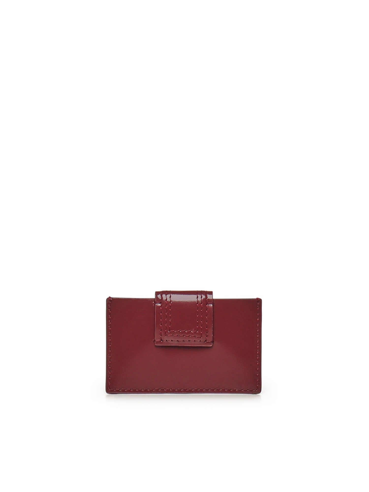 Jacquemus Le Porte-cartes Bambino Leather Card Holder In Red