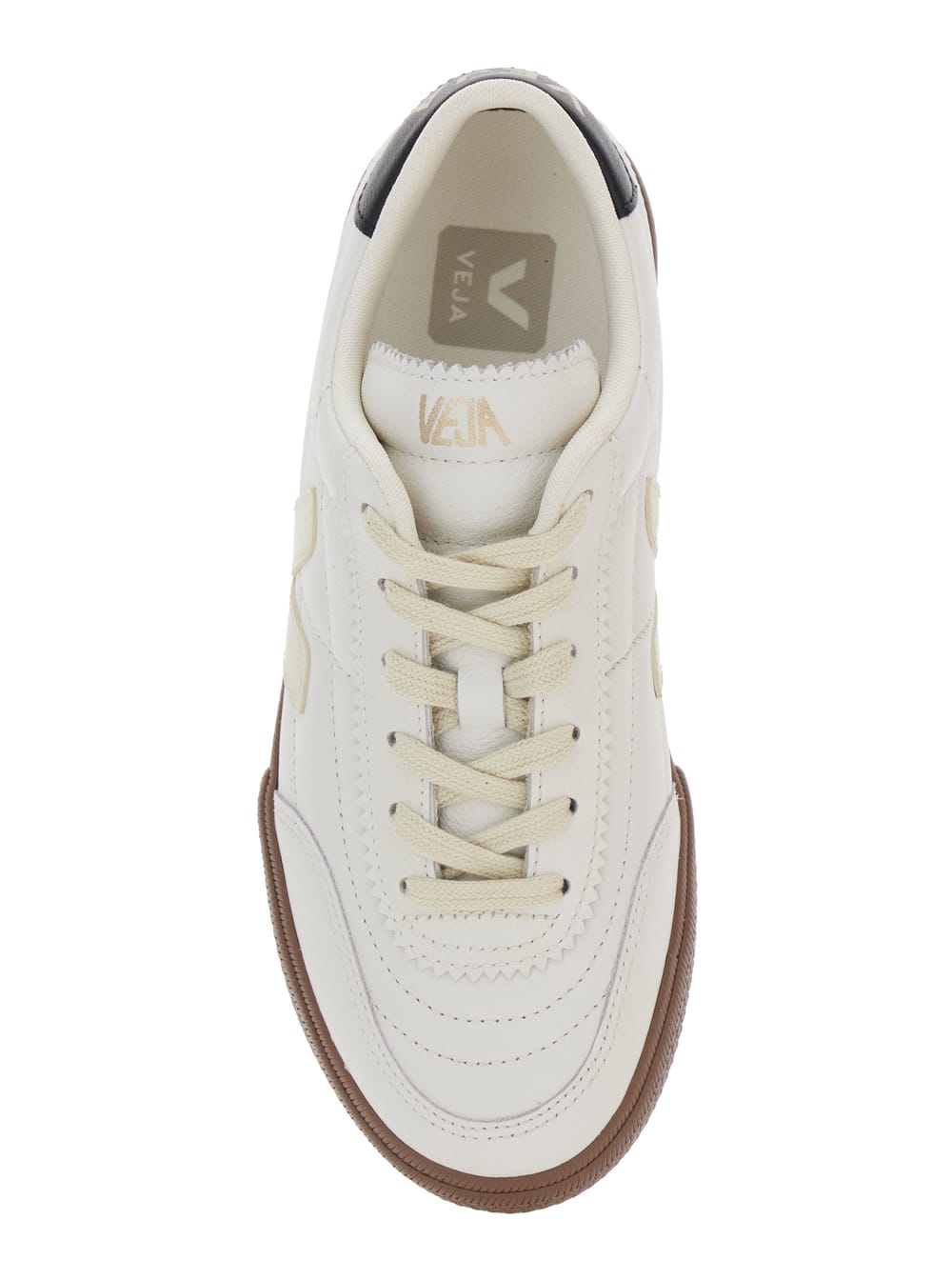 Veja Panenka White Low Top Sneakers With Logo Patch On The Side And Contrasting Heel With Logo Lettering  In White