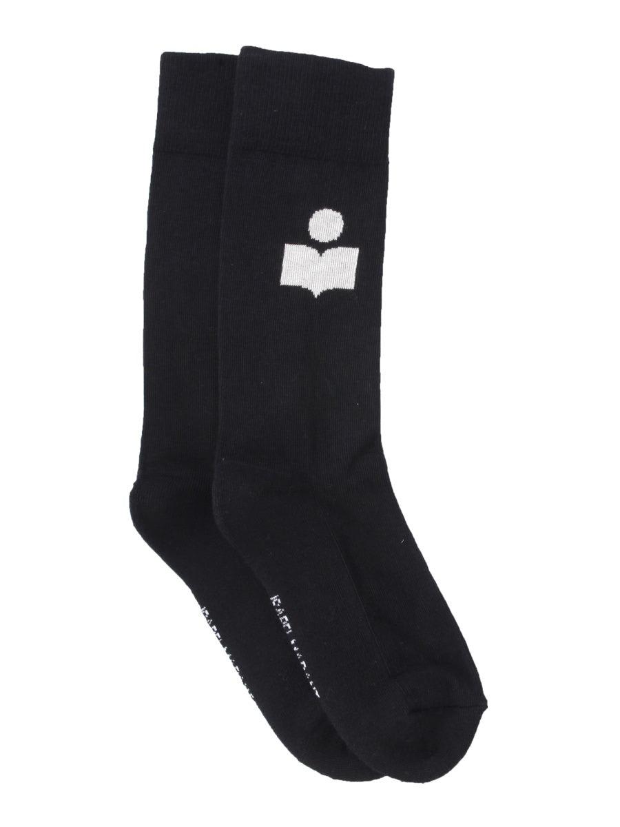 Isabel Marant Logo Intarsia Ribbed Socks