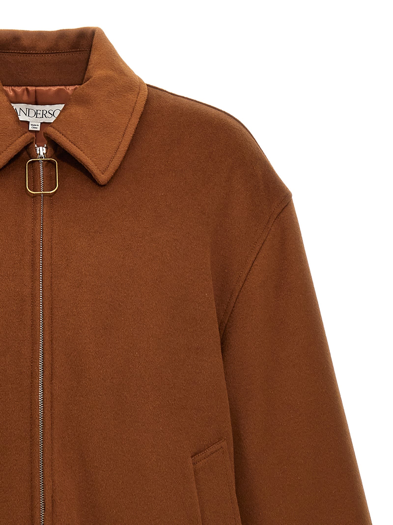 Shop Jw Anderson Wire Puller Crop Coat In Brown