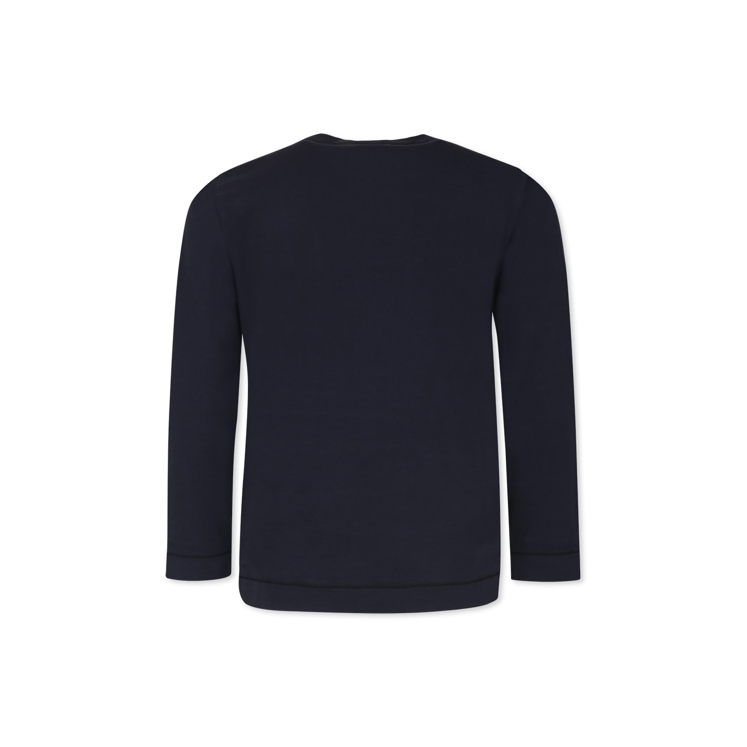 Stone Island Compass-motif Cotton Sweatshirt In Blue