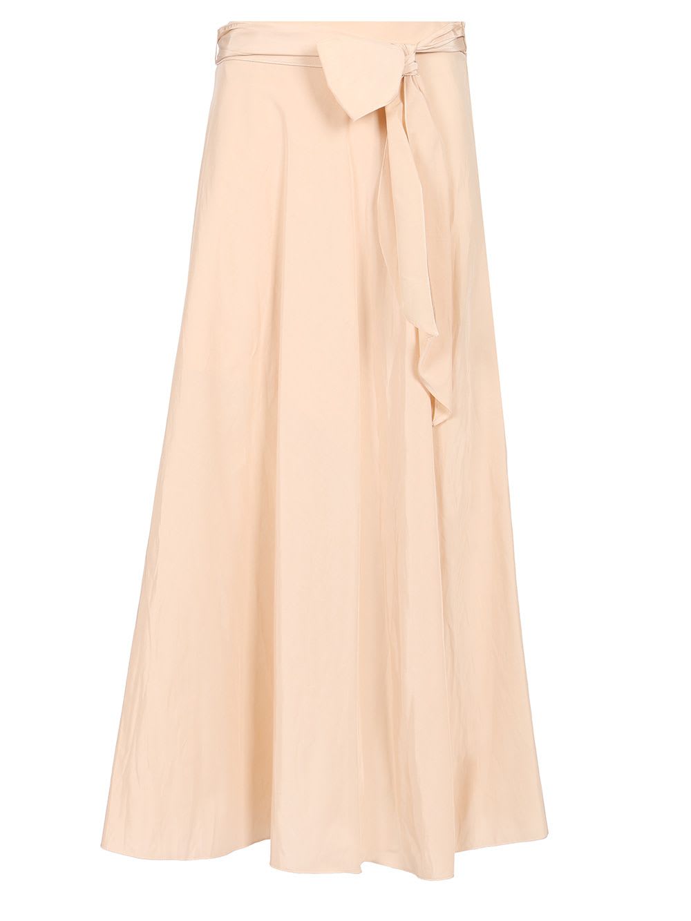 Shop Forte Forte Taffeta Midi Skirt In Rose
