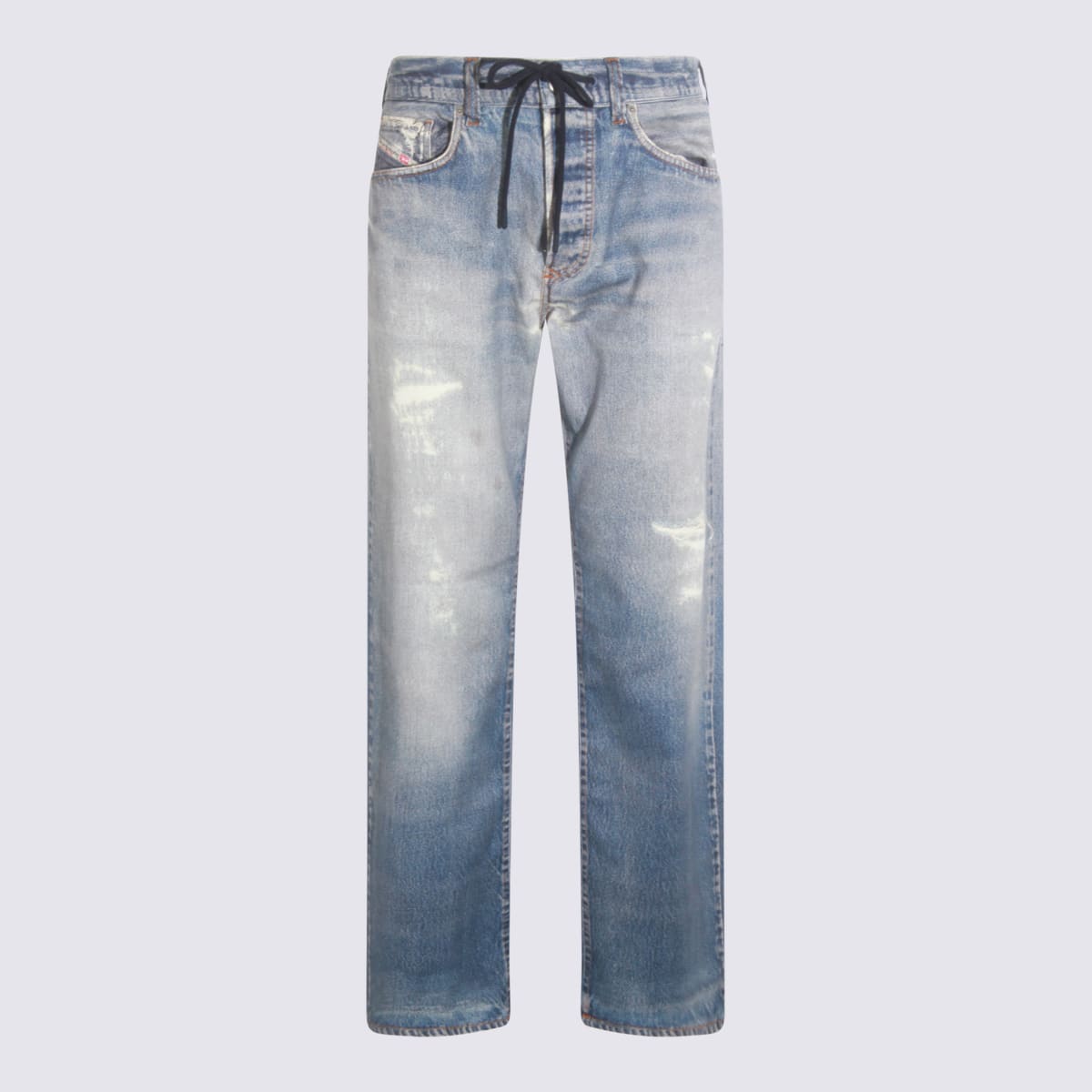 Blue Cotton Denim Jeans