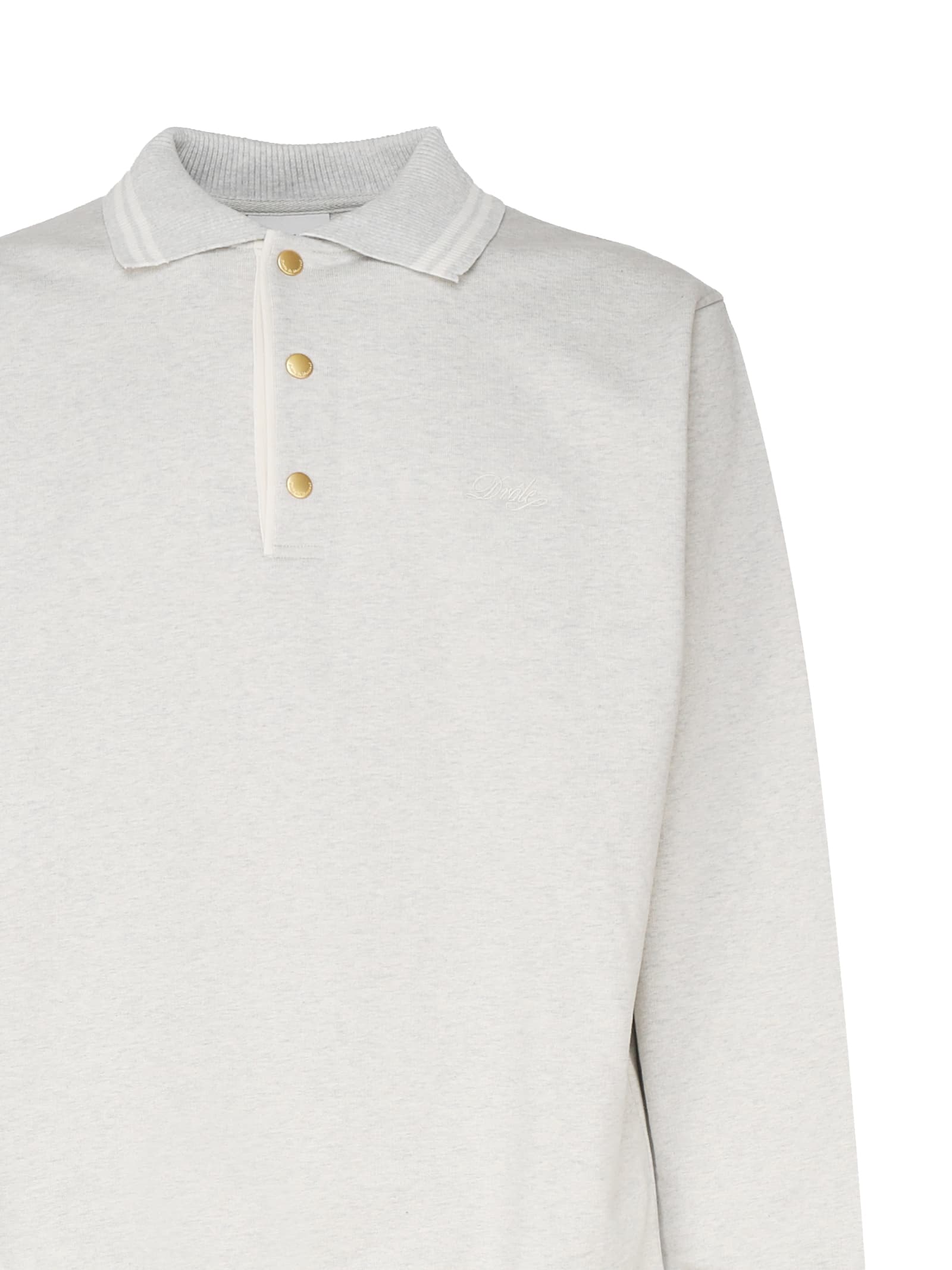 Shop Drôle De Monsieur Le Polo Long T-shirt In Grey