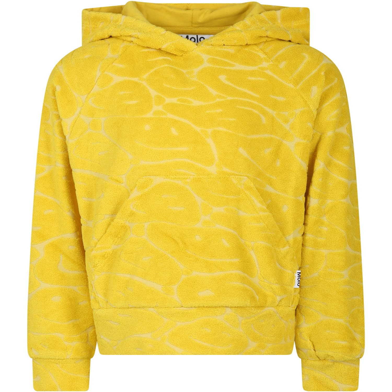 Molo Kids' Yellow Sweatshirt For Girl With Smiley