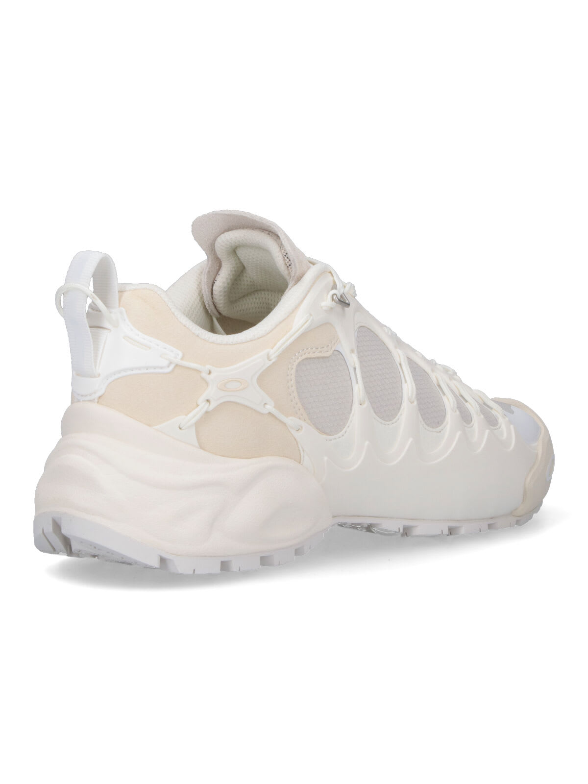 Junya Watanabe Technical Fabric Sneakers With Cage-like Overlay Design In White