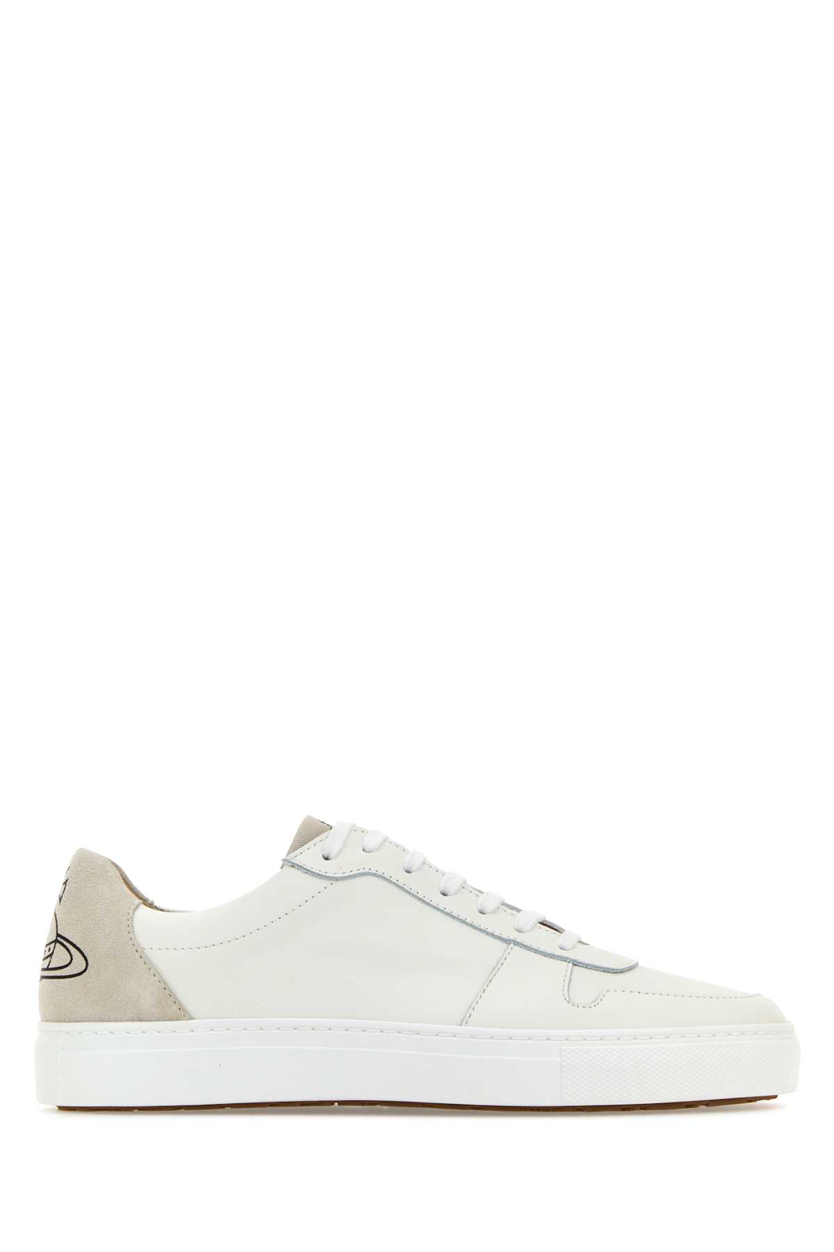 White Leather Classic Trainer Sneakers