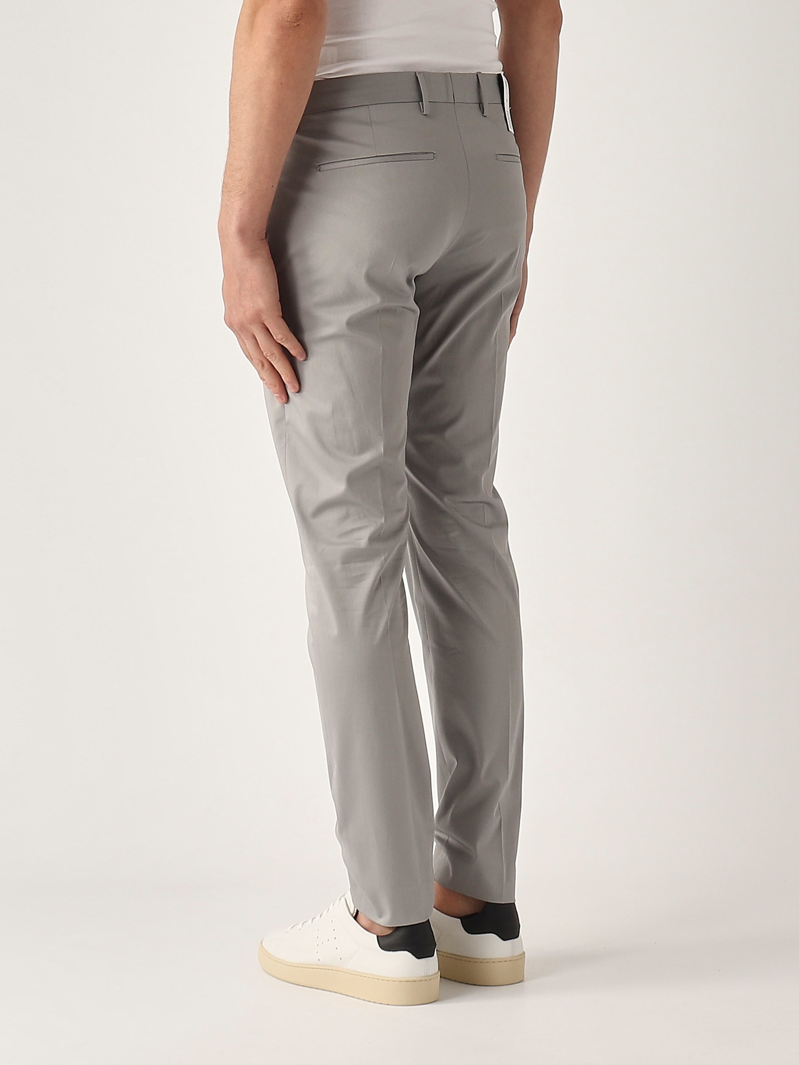 Pt Torino Pantalone Lana Stretch Ten Trousers In Gray