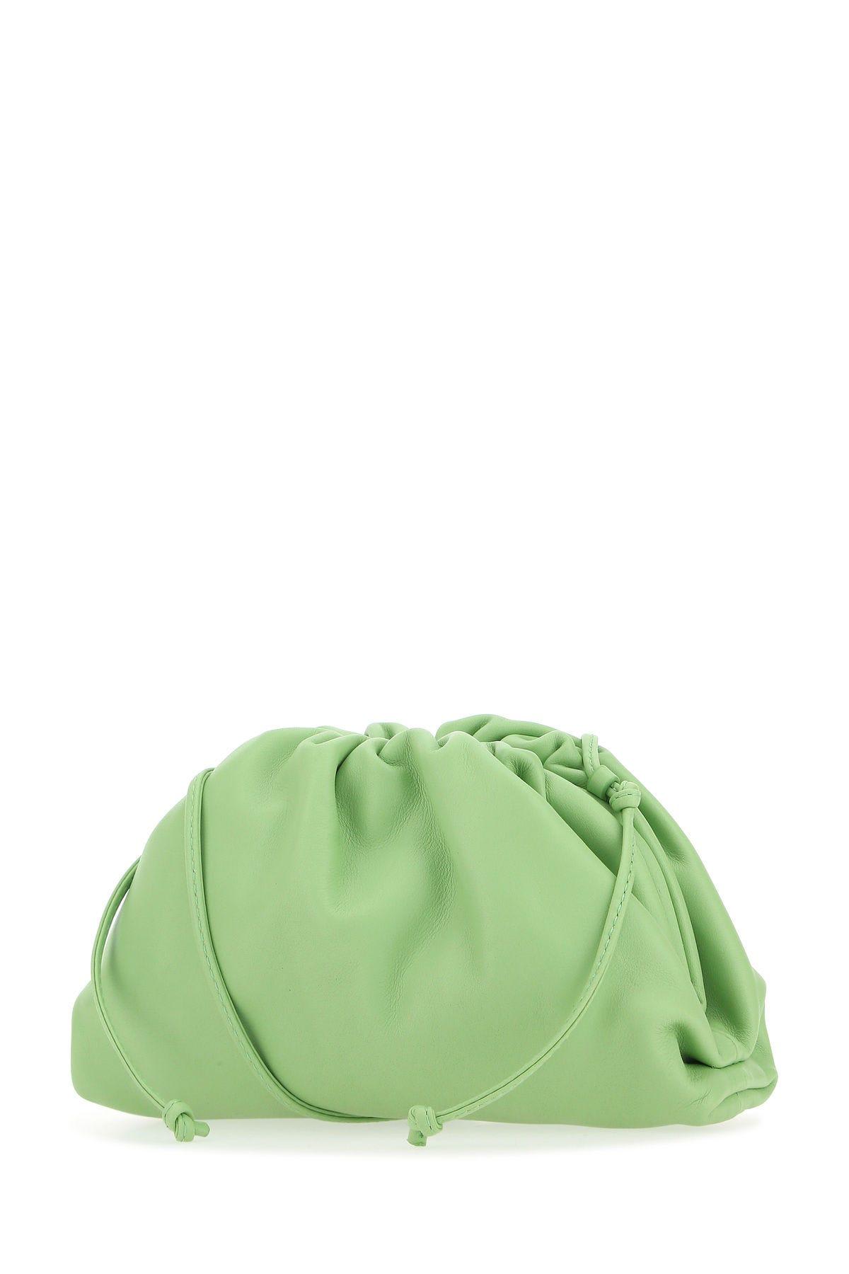 Bottega Veneta Pastel Green Nappa Leather Mini Pouch Clutch In