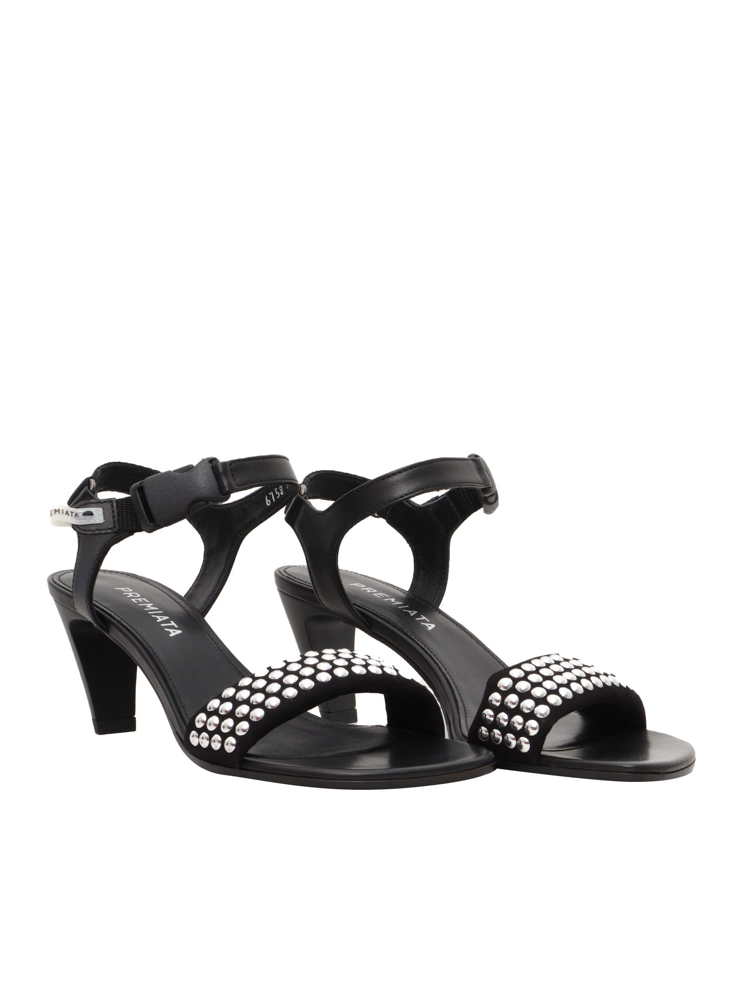 Shop Premiata Black Heeled Sandals