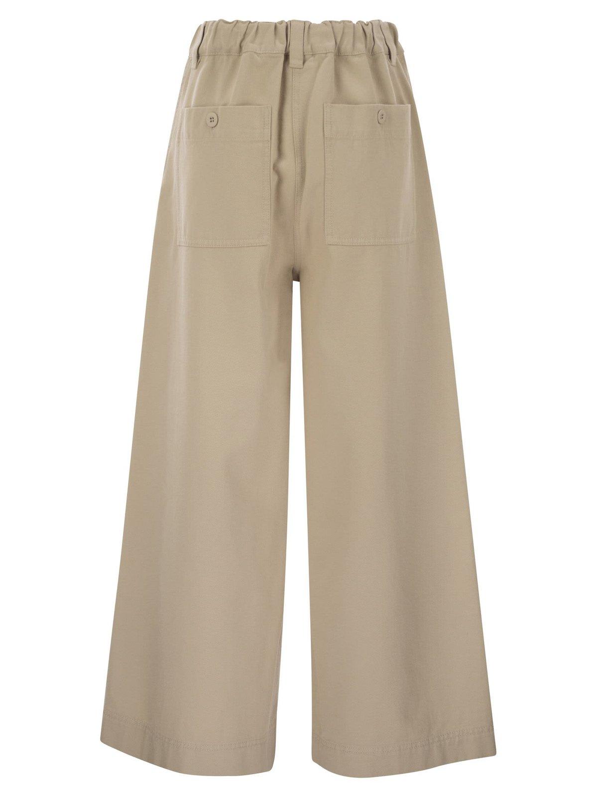 Weekend Max Mara Alfeo Cotton Gabardine Wide Pants