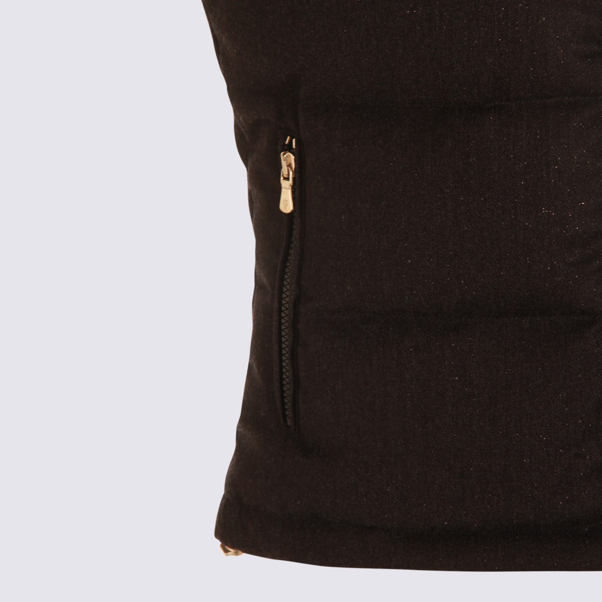 Eleventy Padded Zip-front Gilet In Black