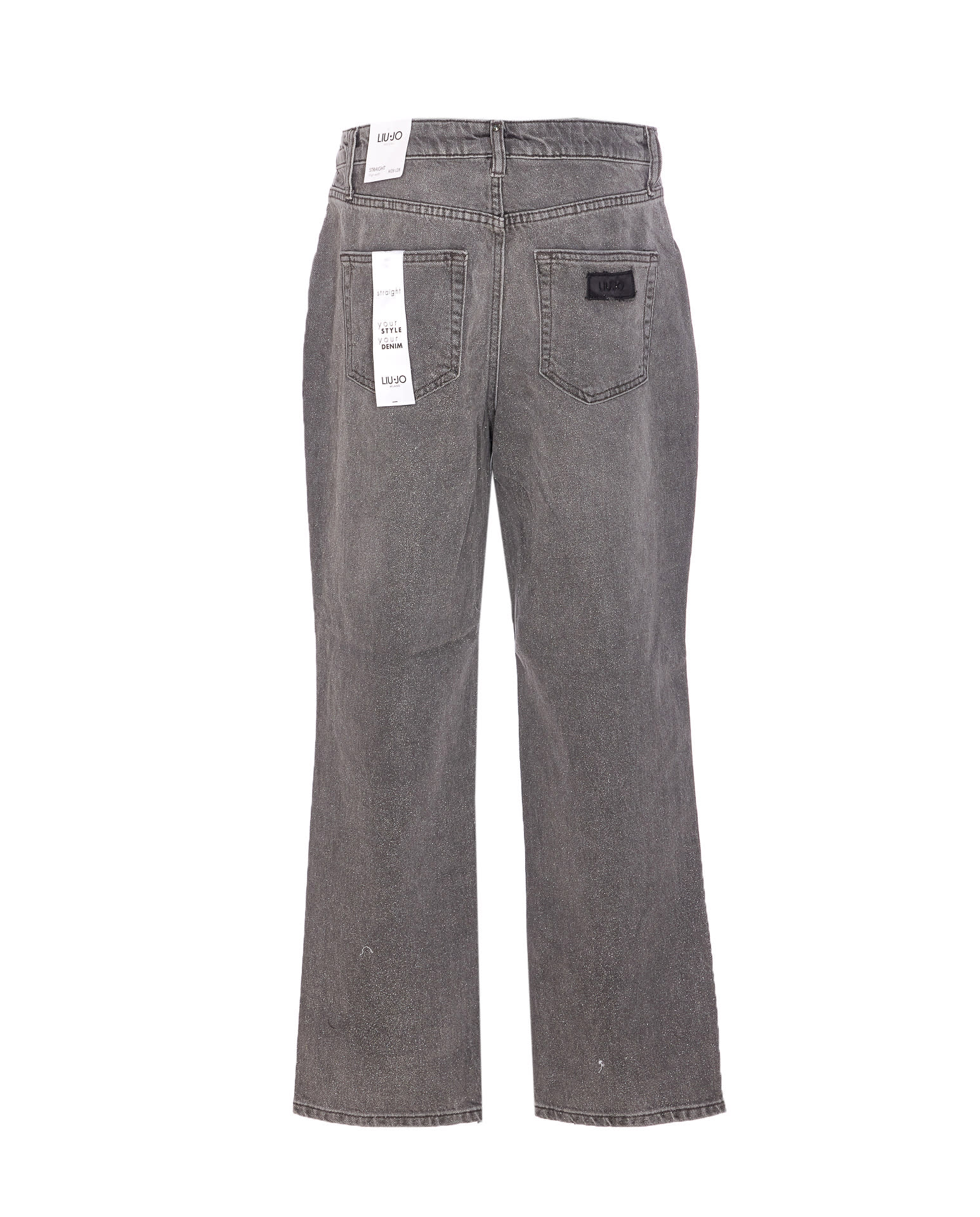 Liu •jo Liu Jo High Waist Black Jeans With Rolled Cuffs In Brown
