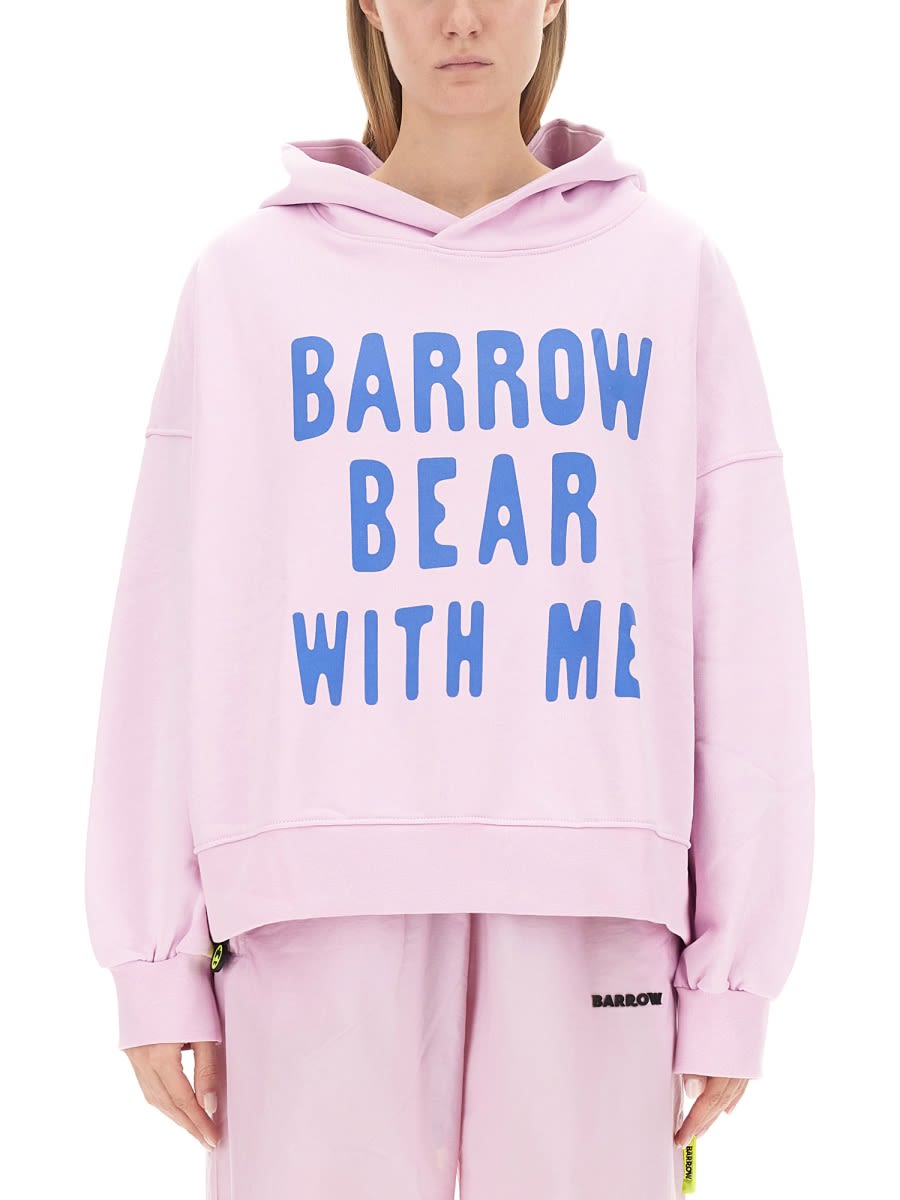 Shop Barrow Sweatshirt With Logo In Pink