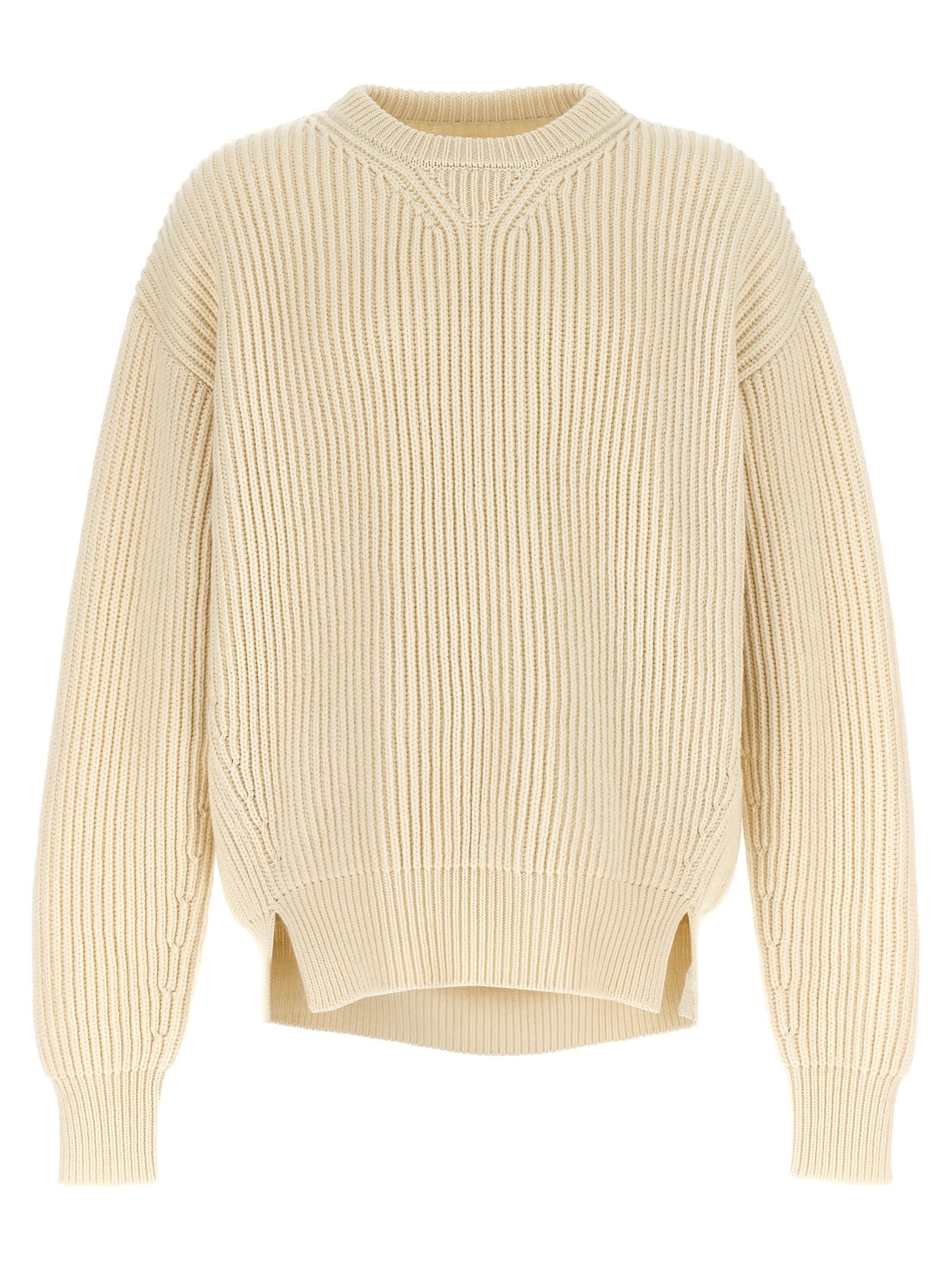 Shop Jil Sander Chunky Sweater In White