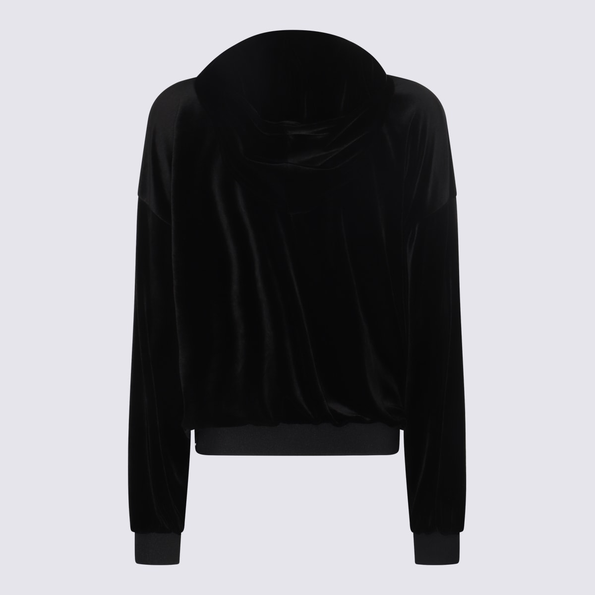Shop Tom Ford Black Stretch Lustrous Velour Sweatshirt