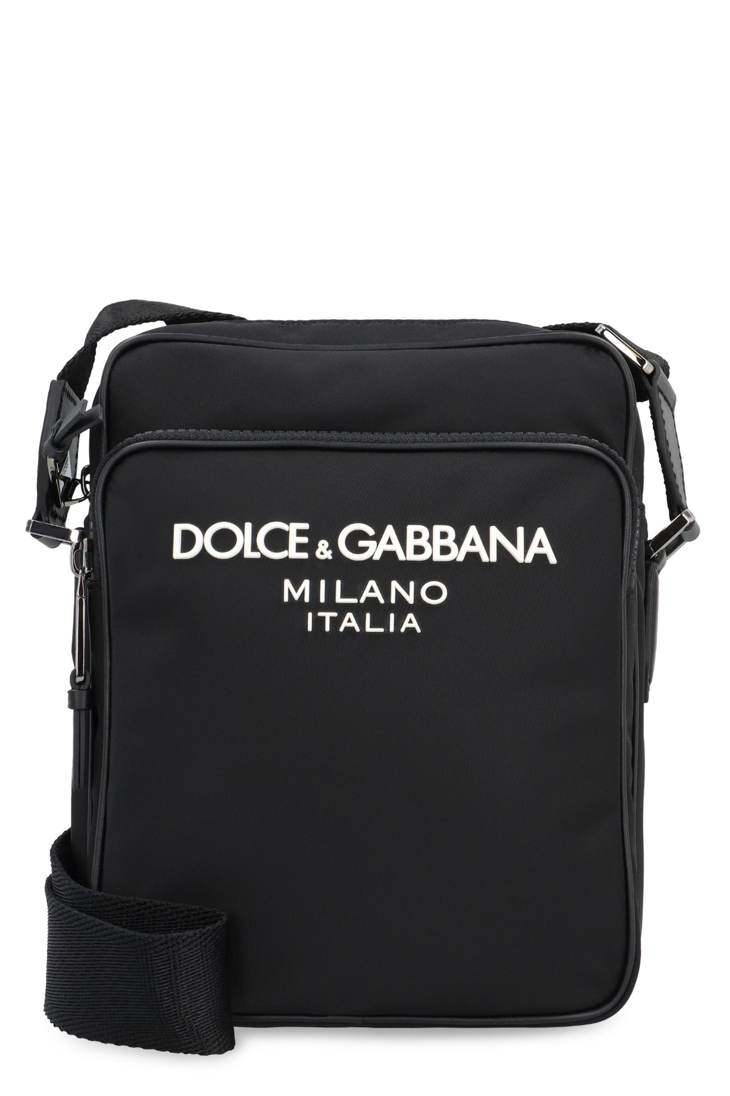 Dolce & Gabbana Nylon Messenger Bag In Black