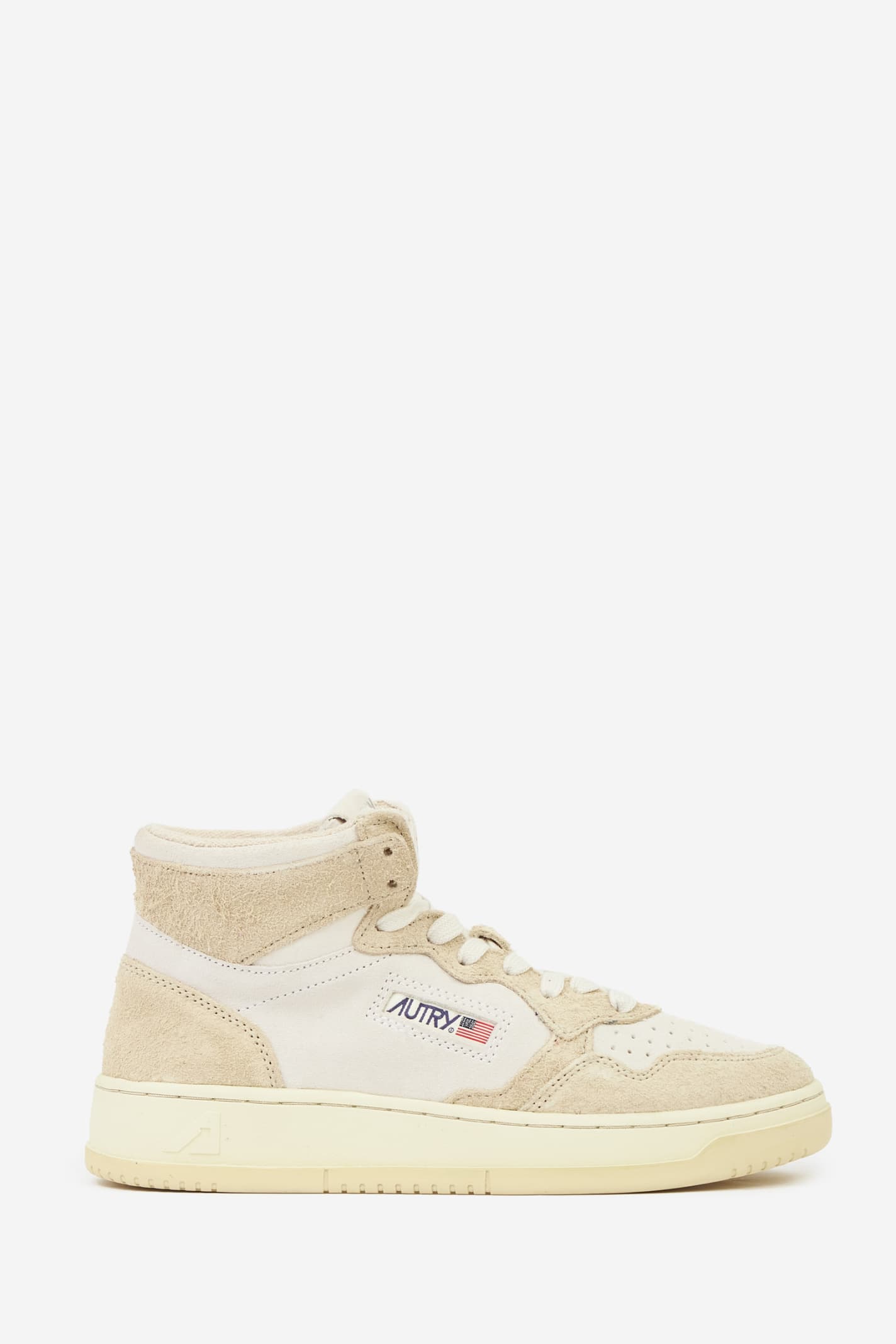 Shop Autry 01 Mid Sneakers In White