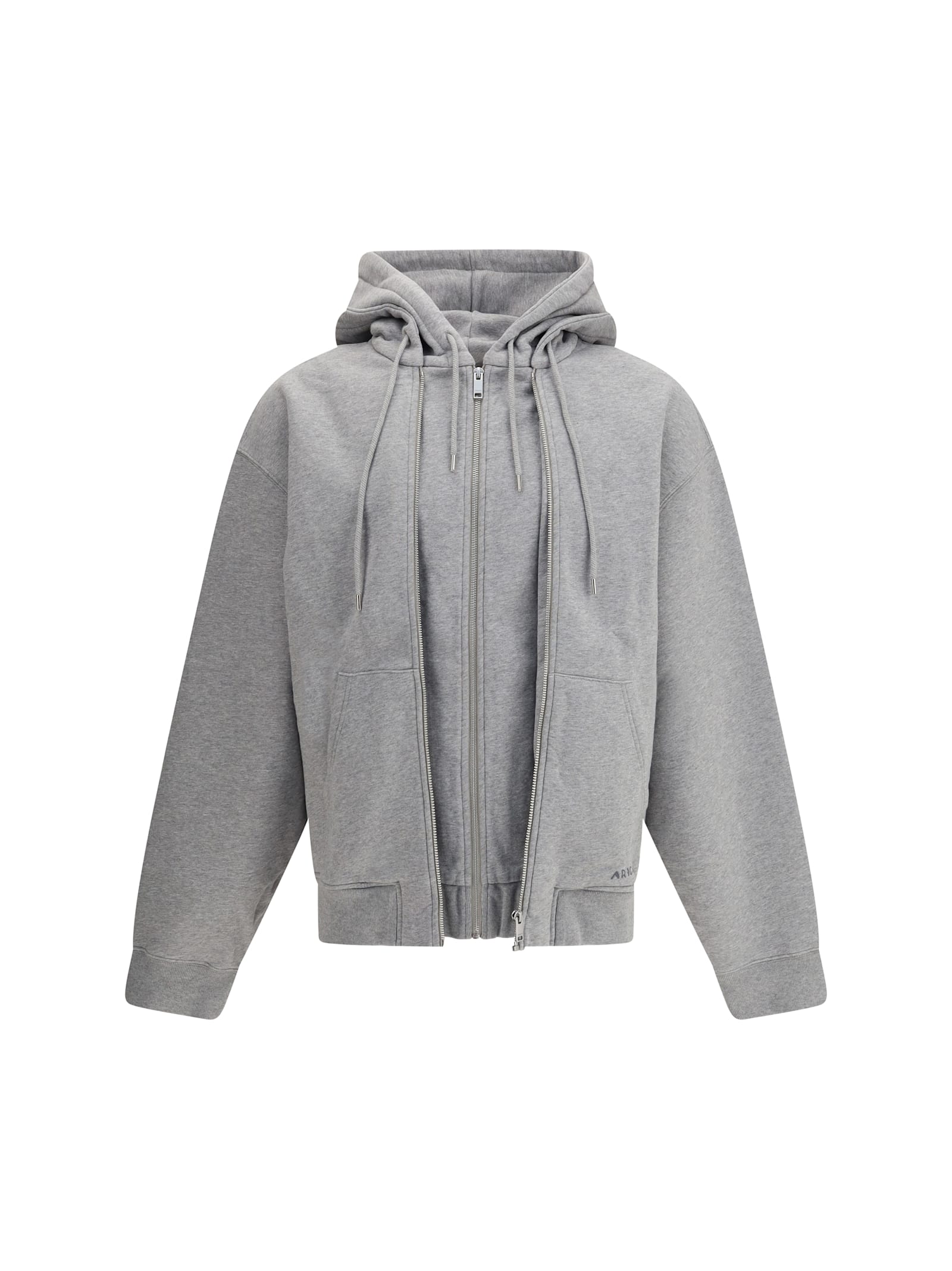 Axel Arigato Men Zip Hoodie In Gray
