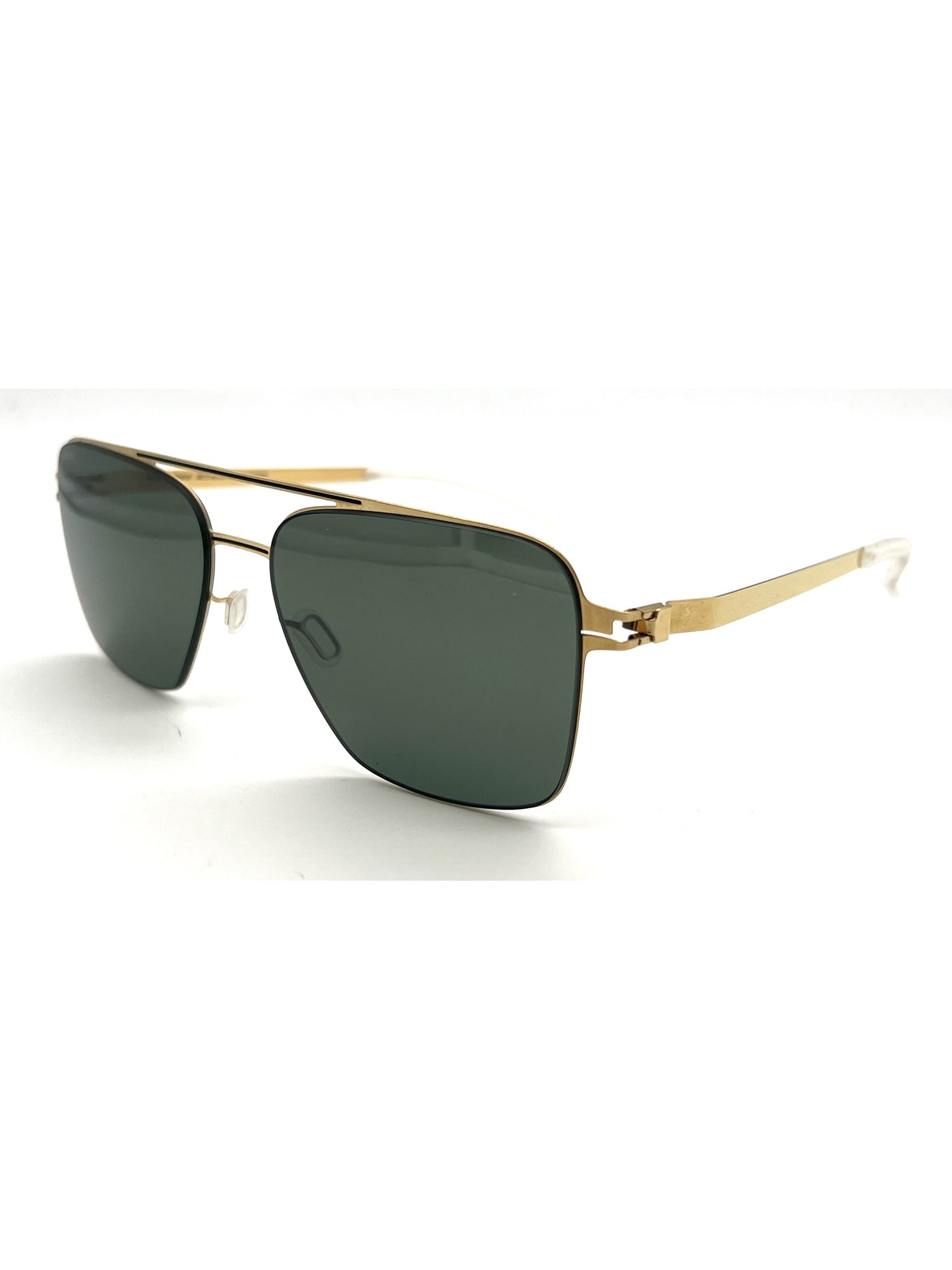 Shop Mykita Bernie Sunglasses In Gold/black