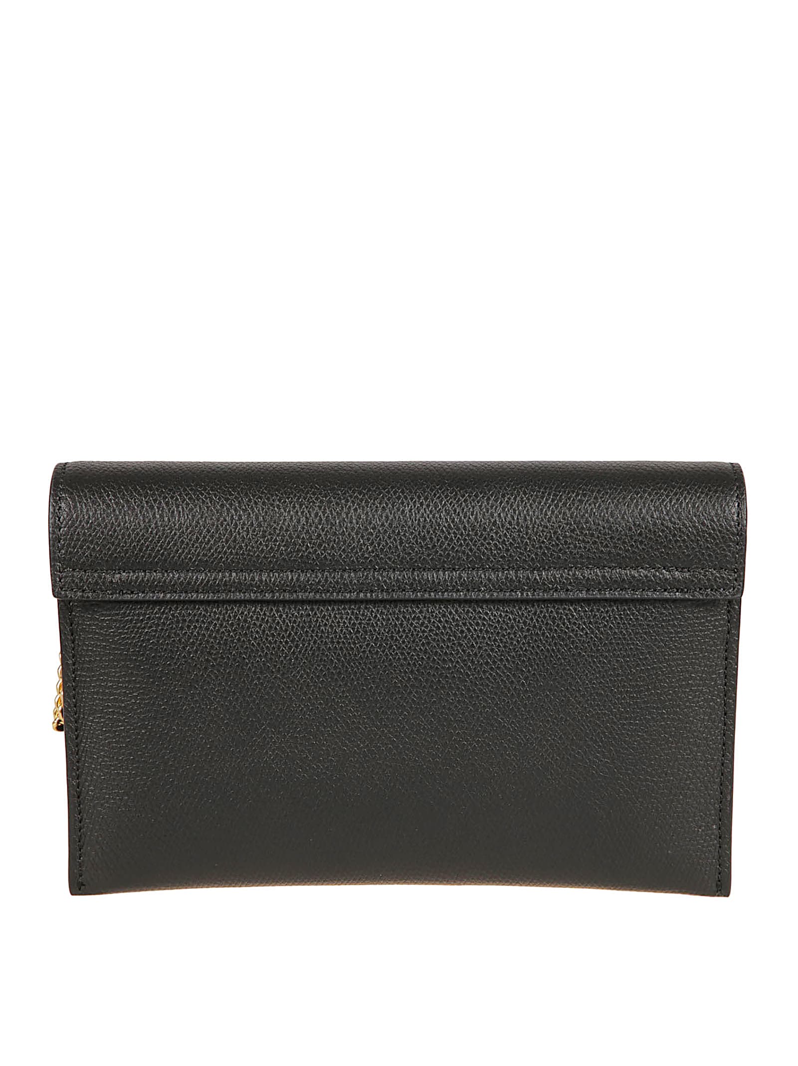Valentino Signature V-logo Card Case In Black