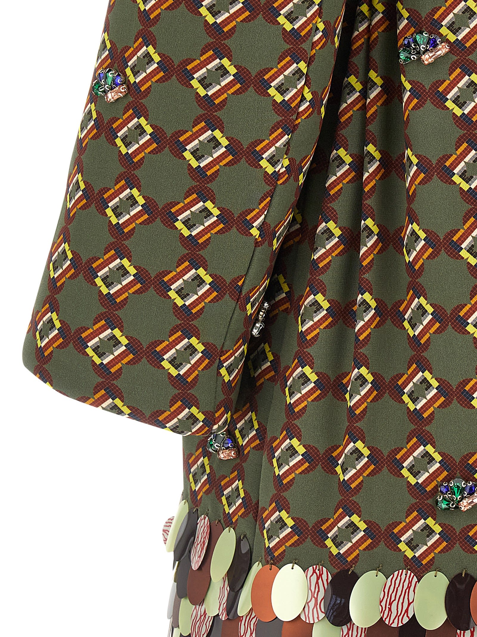 Dries Van Noten Long-sleeved Coat In Green