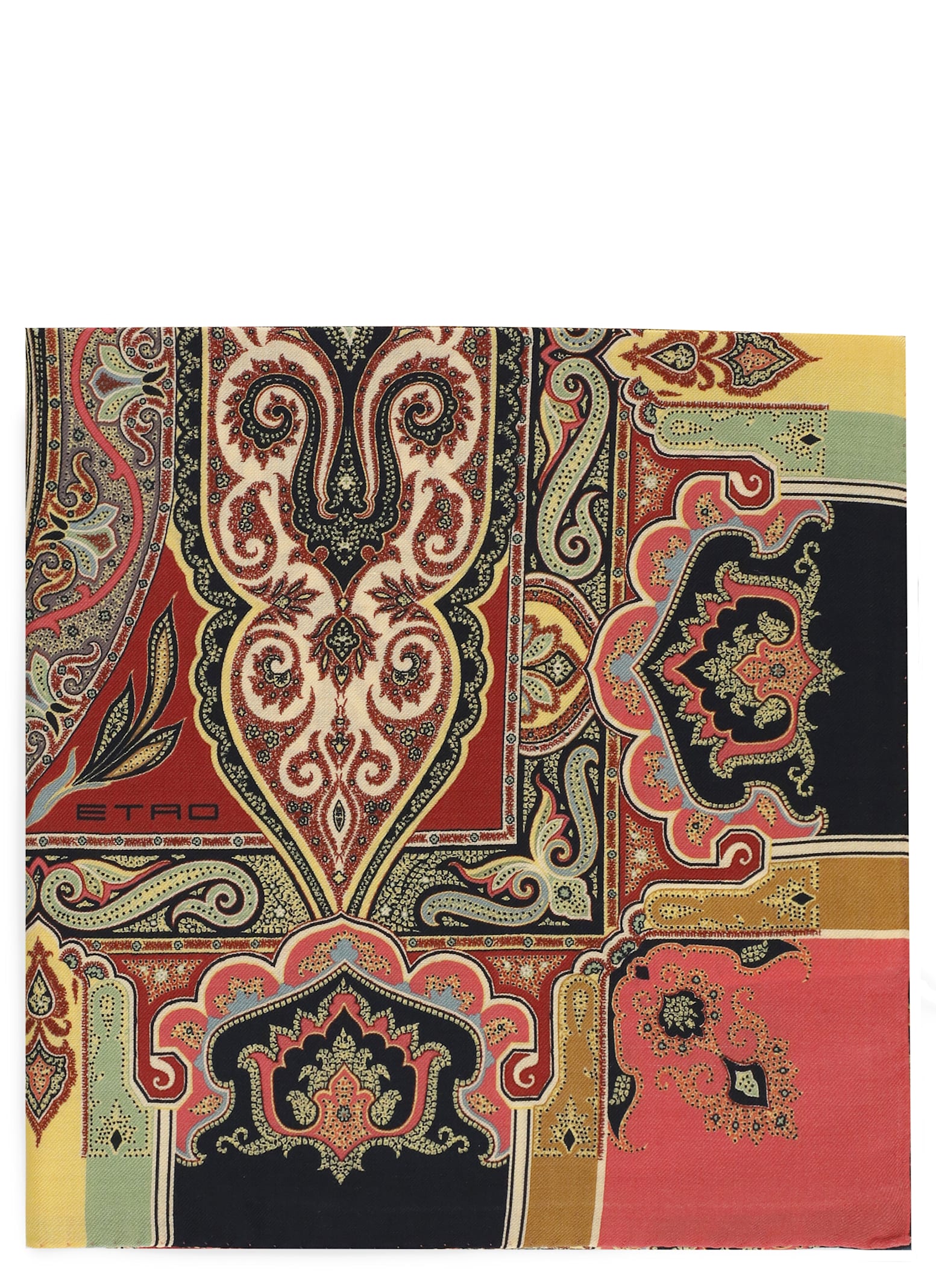 Etro Lightweight Cashmere Silk Square Scarf In Multi