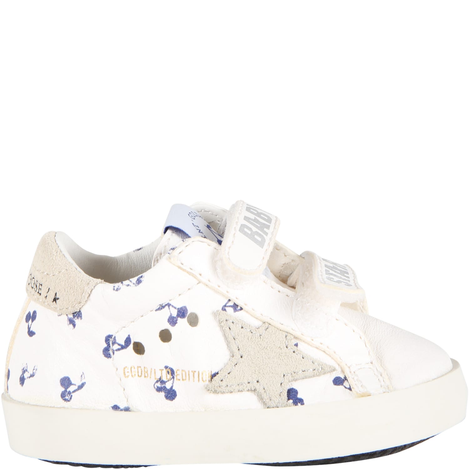 Bonpoint White Sneakers For Baby Kids With Cherries