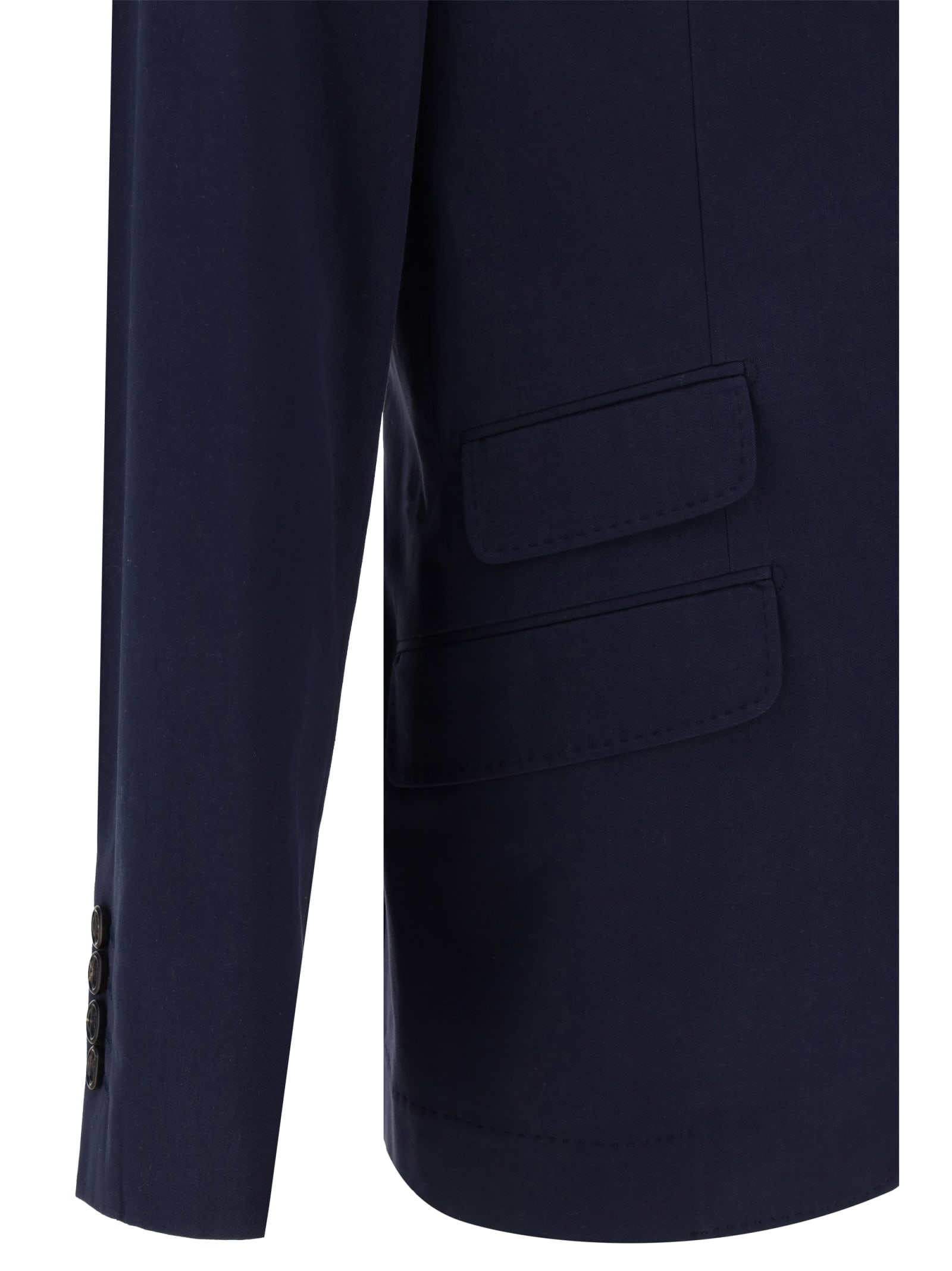 Shop Brunello Cucinelli Blazer Jacket In Blue Navy