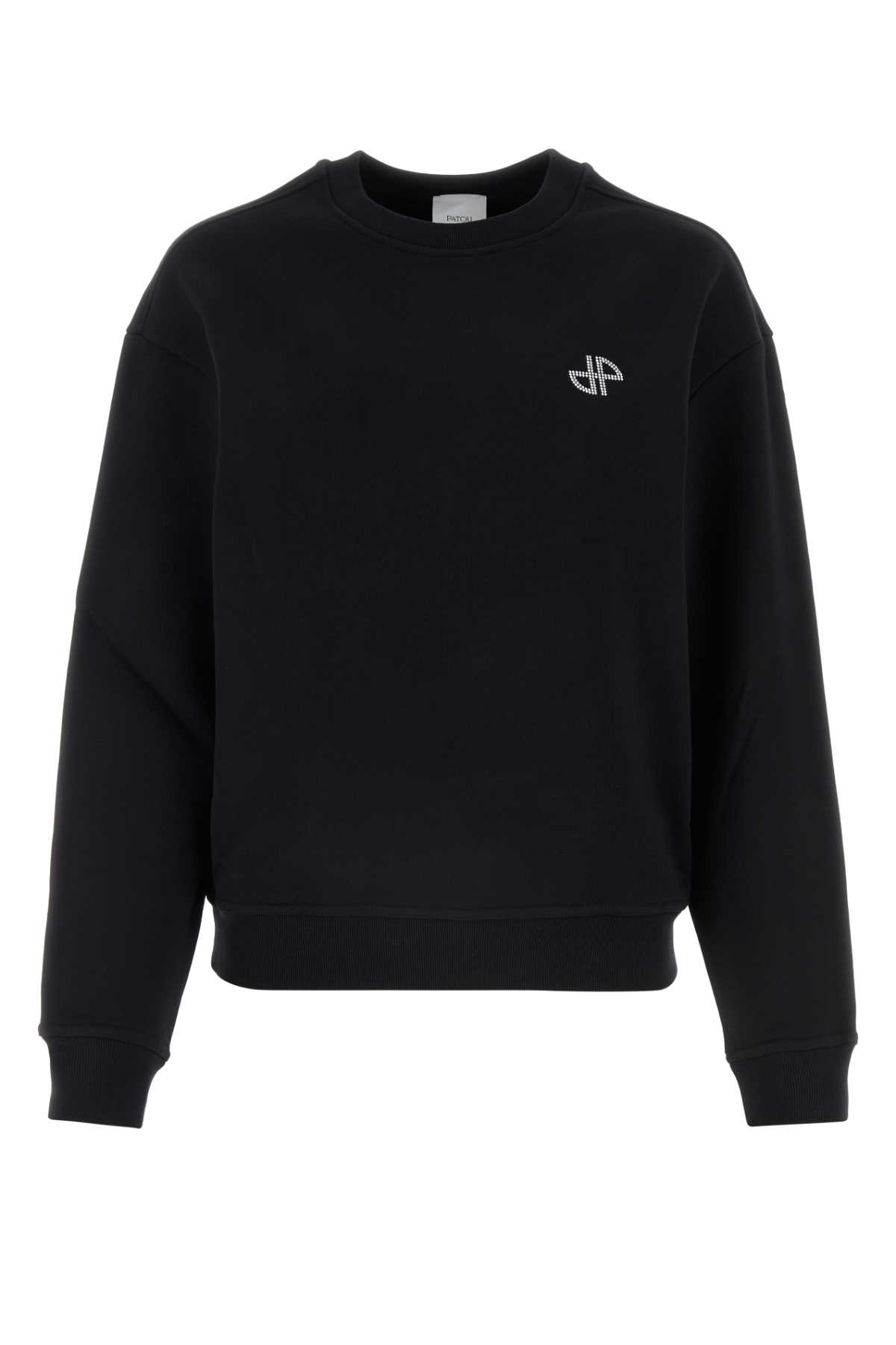 Black Cotton Sweatshirt