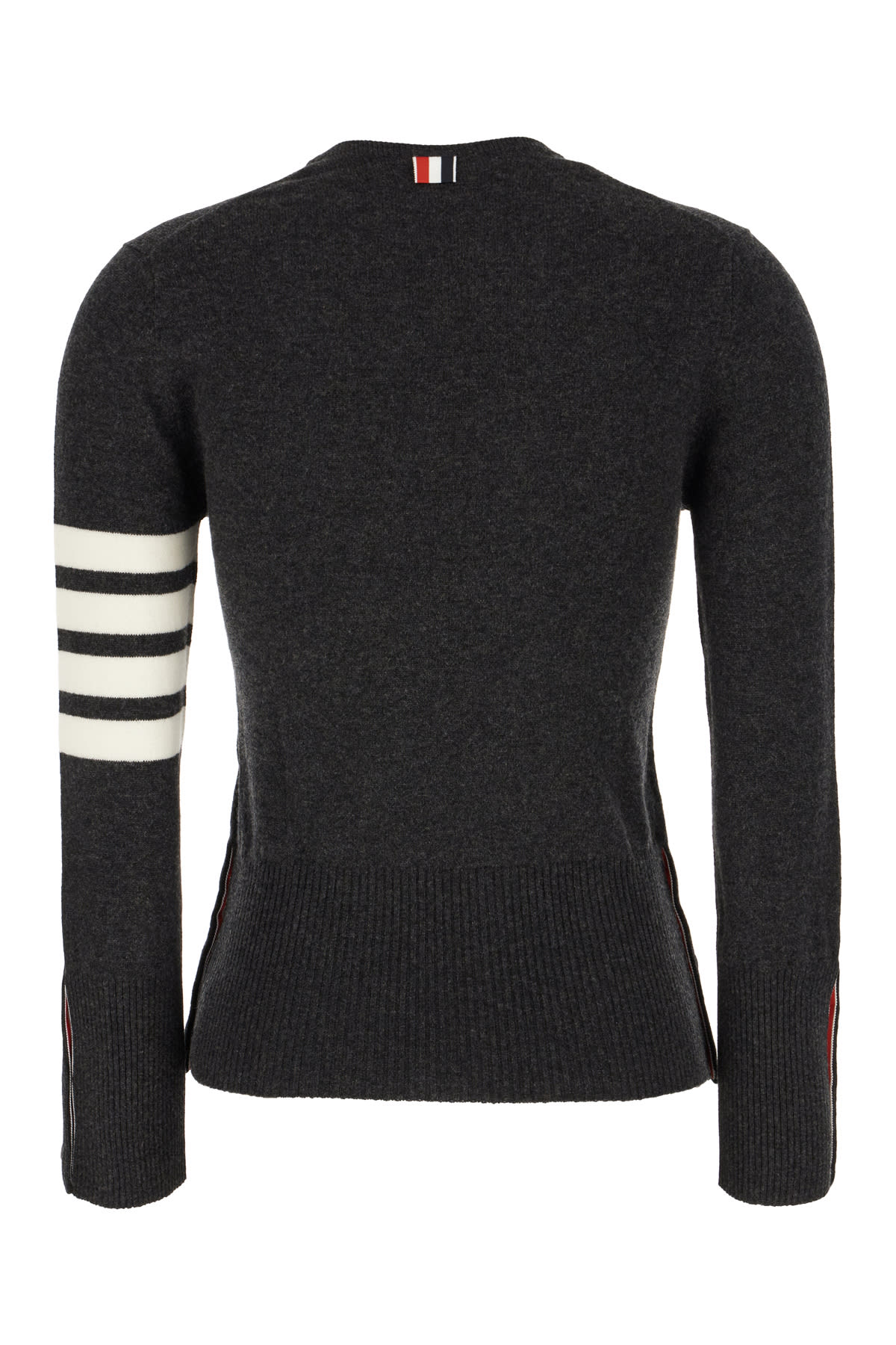 THOM BROWNE DARK GREY CASHMERE SWEATER 