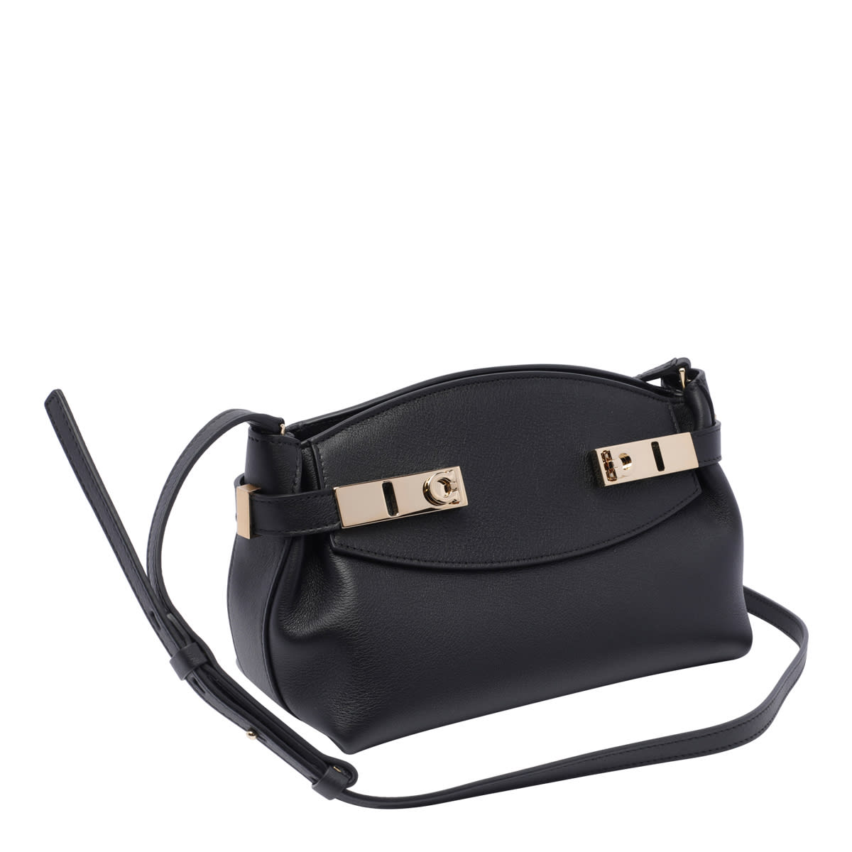 Shop Ferragamo Small Hug Clutch In Black