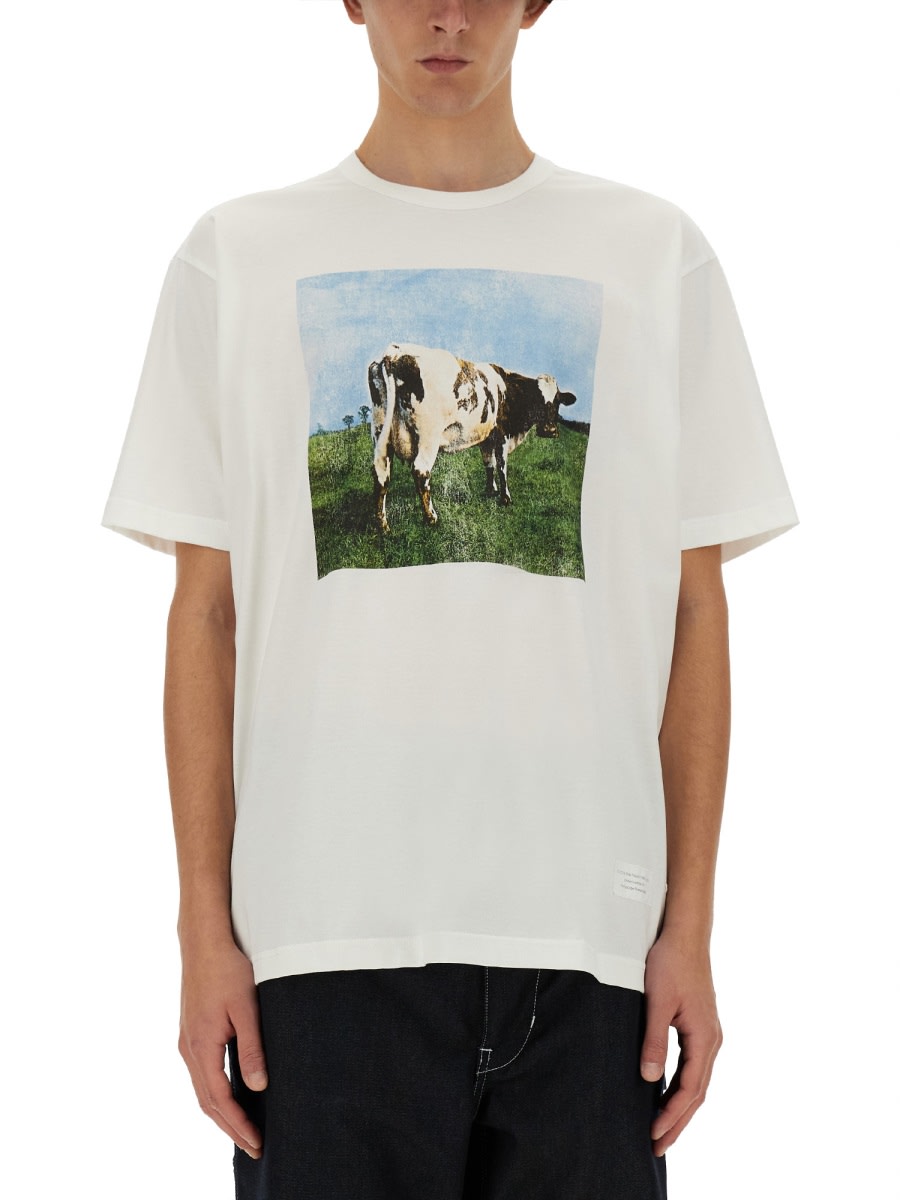 Shop Junya Watanabe T-shirt With Print In White