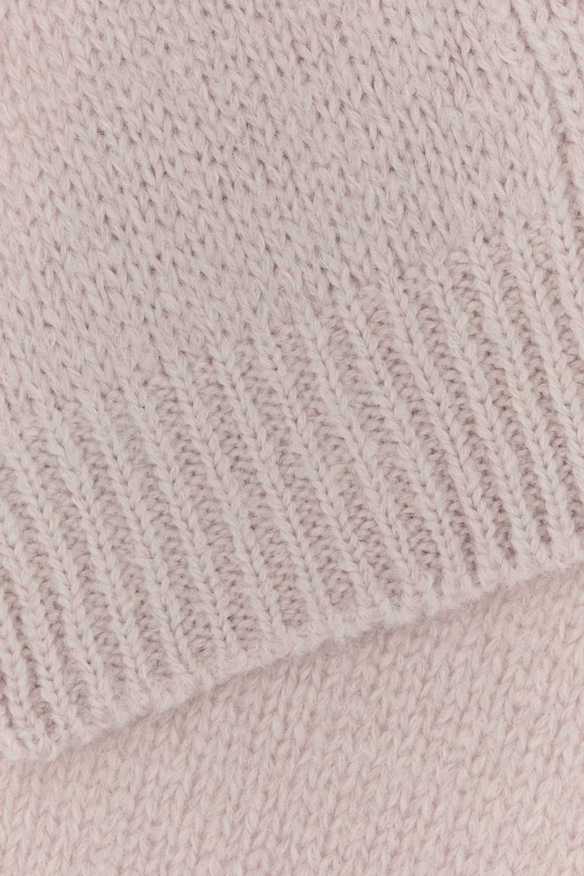 Jil Sander Soft Mohair Blend Scarf With Knit Texture In Purple