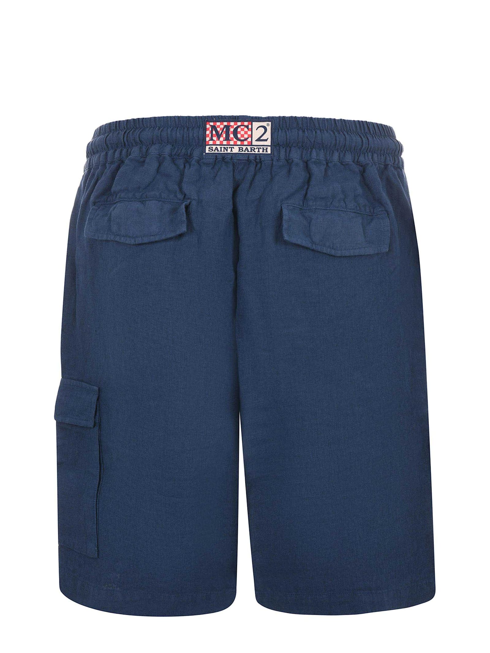 Shop Mc2 Saint Barth Cargo Shorts In Blue