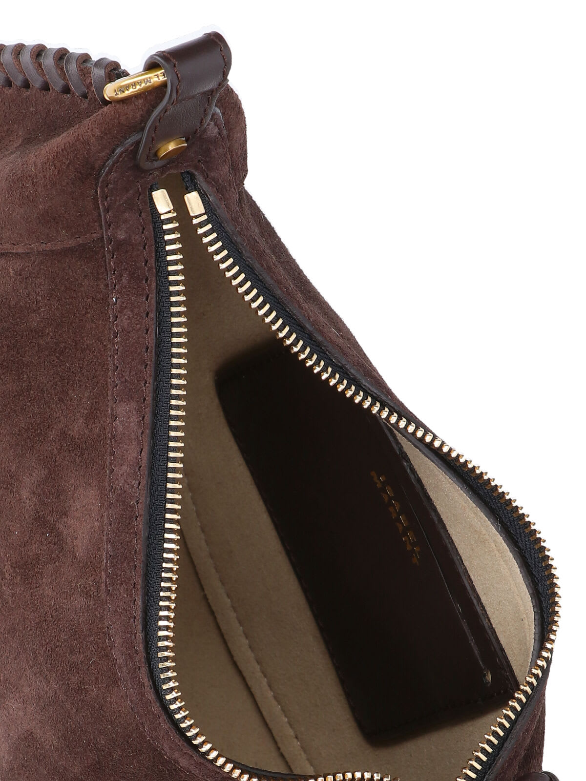 Isabel Marant Oskan Moon Small Shoulder Bag In Brown