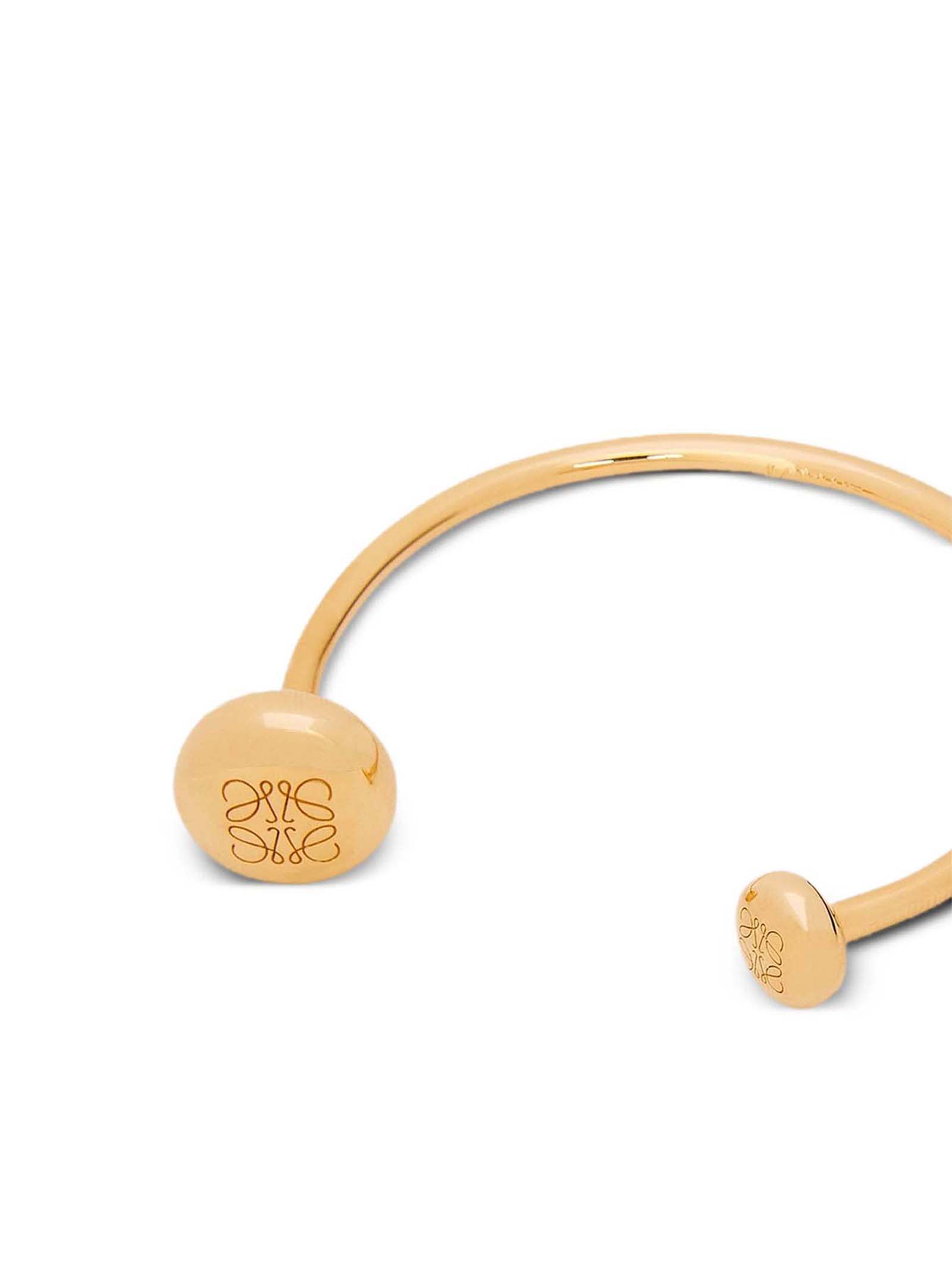 Shop Loewe Anagram Pebble Bracelet In Gold