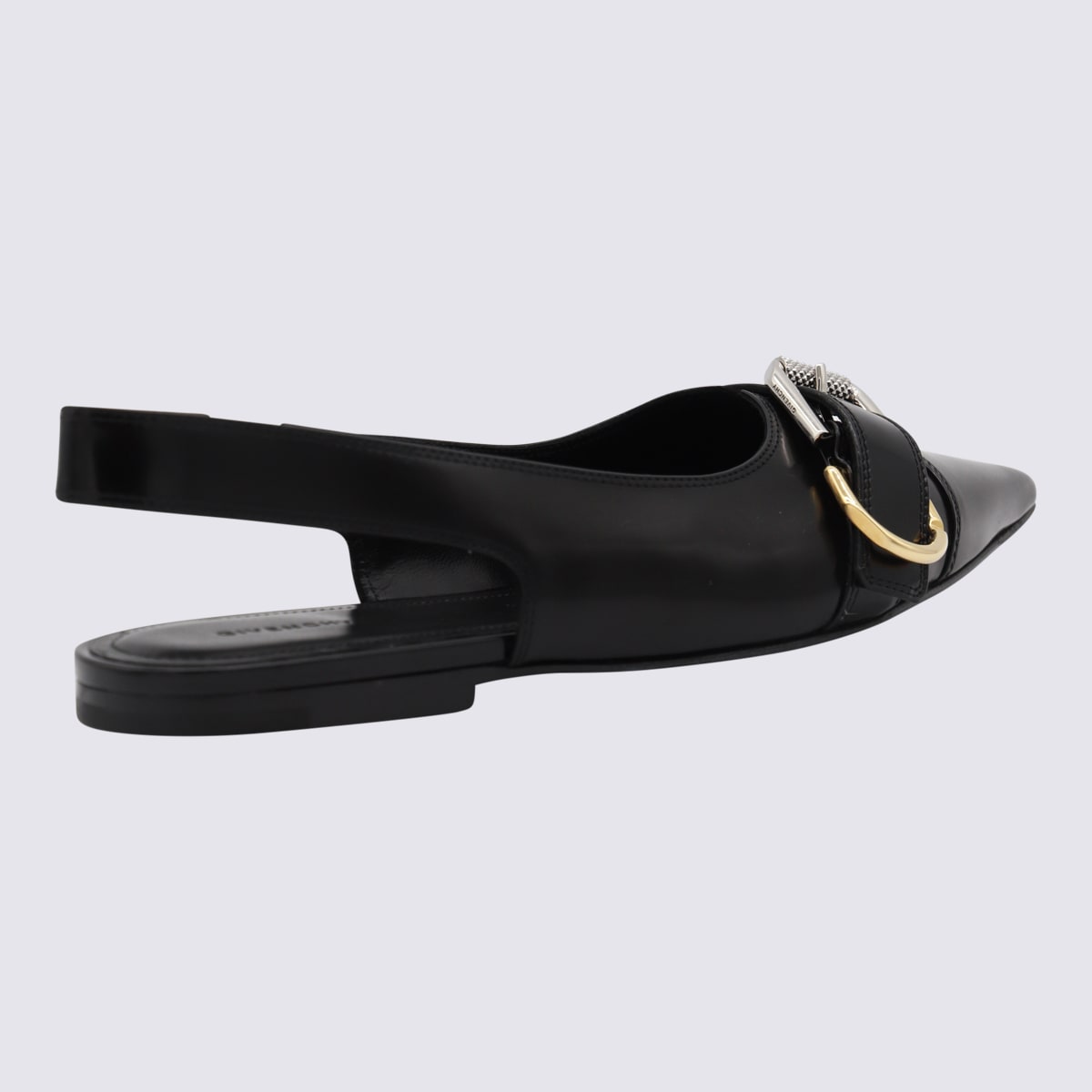 Shop Givenchy Black Leather Flats