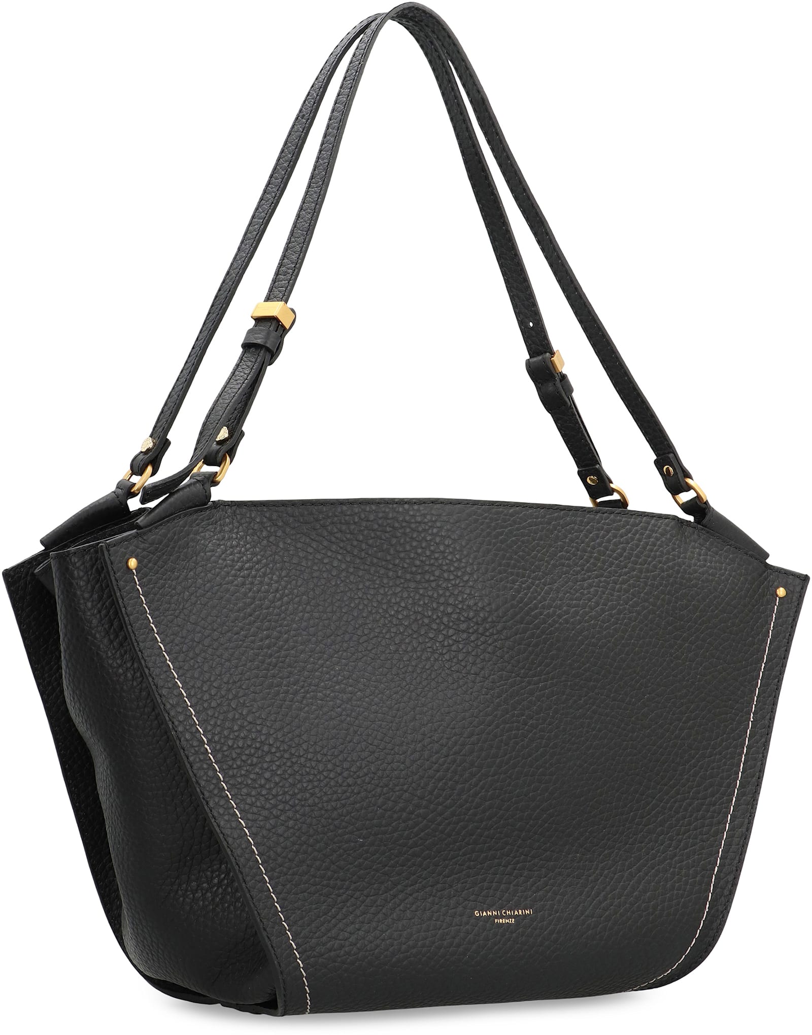 Gianni Chiarini Bloom Leather Tote Bag In Black
