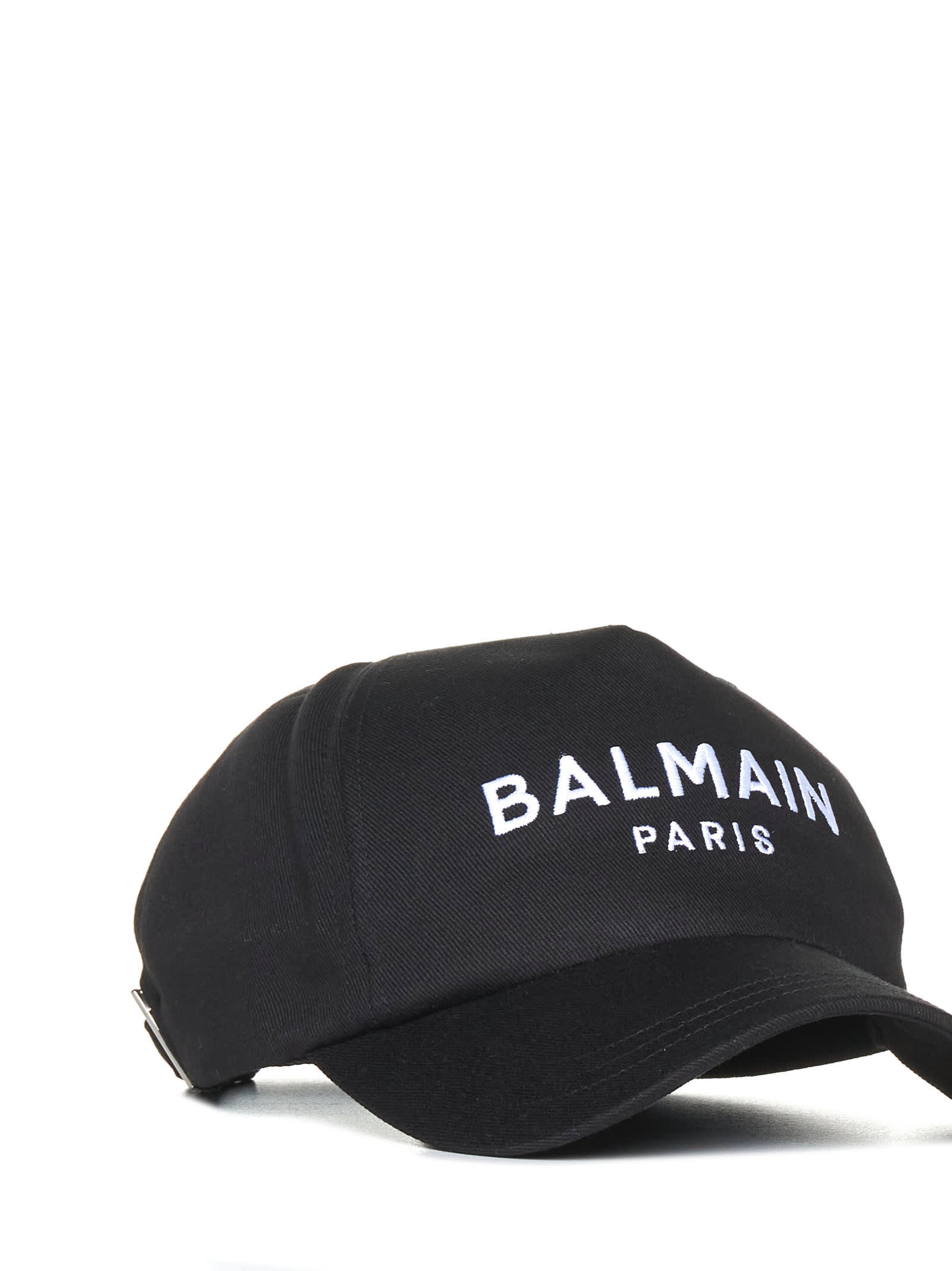 Shop Balmain Hat In Noir/blanc