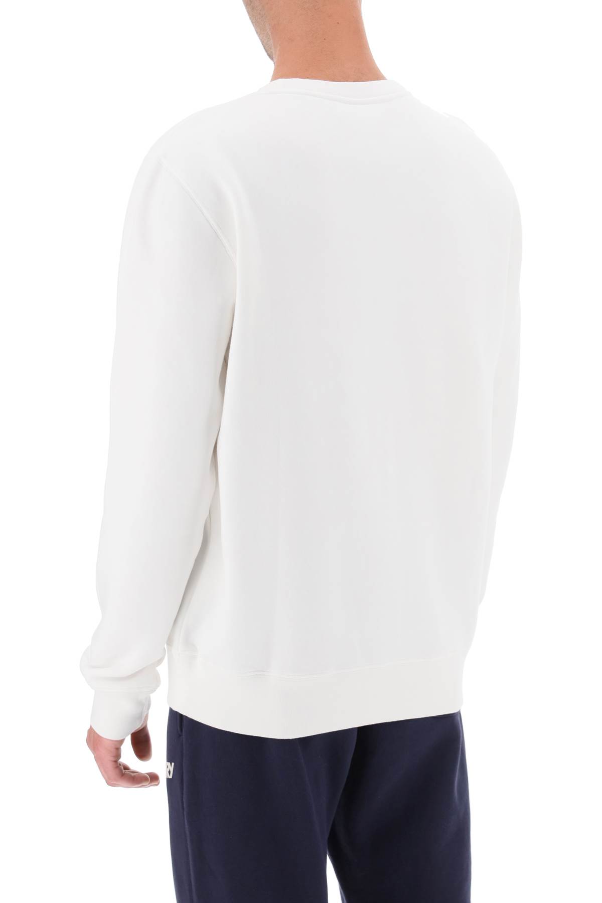Shop Autry Crew-neck Sweatshirt With Logo Embroidery In White