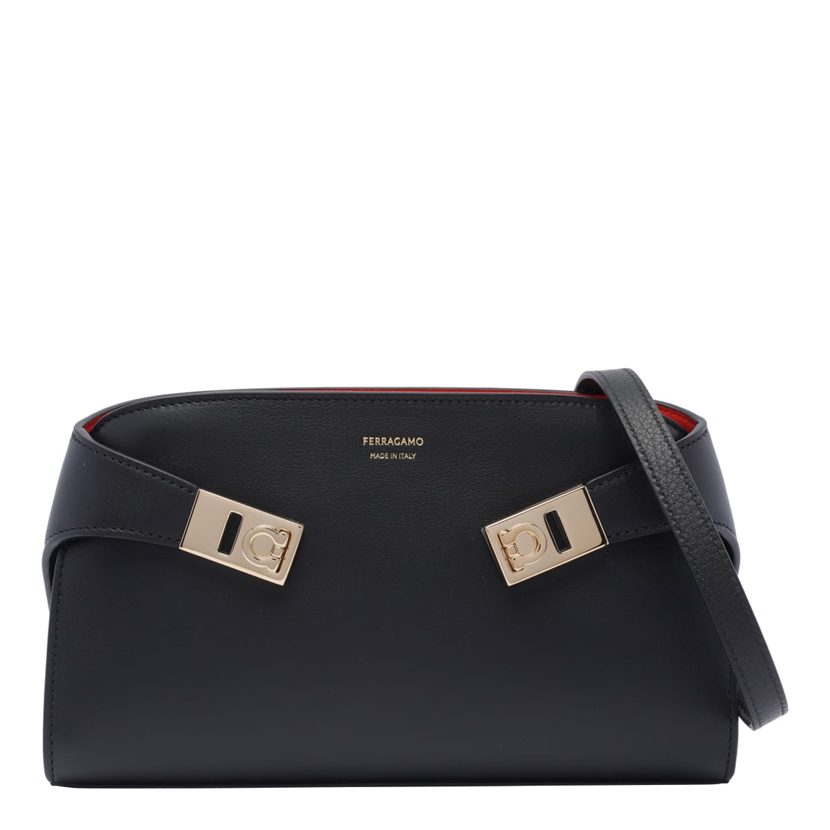 Shop Ferragamo Hug Crossbody Bag In Black