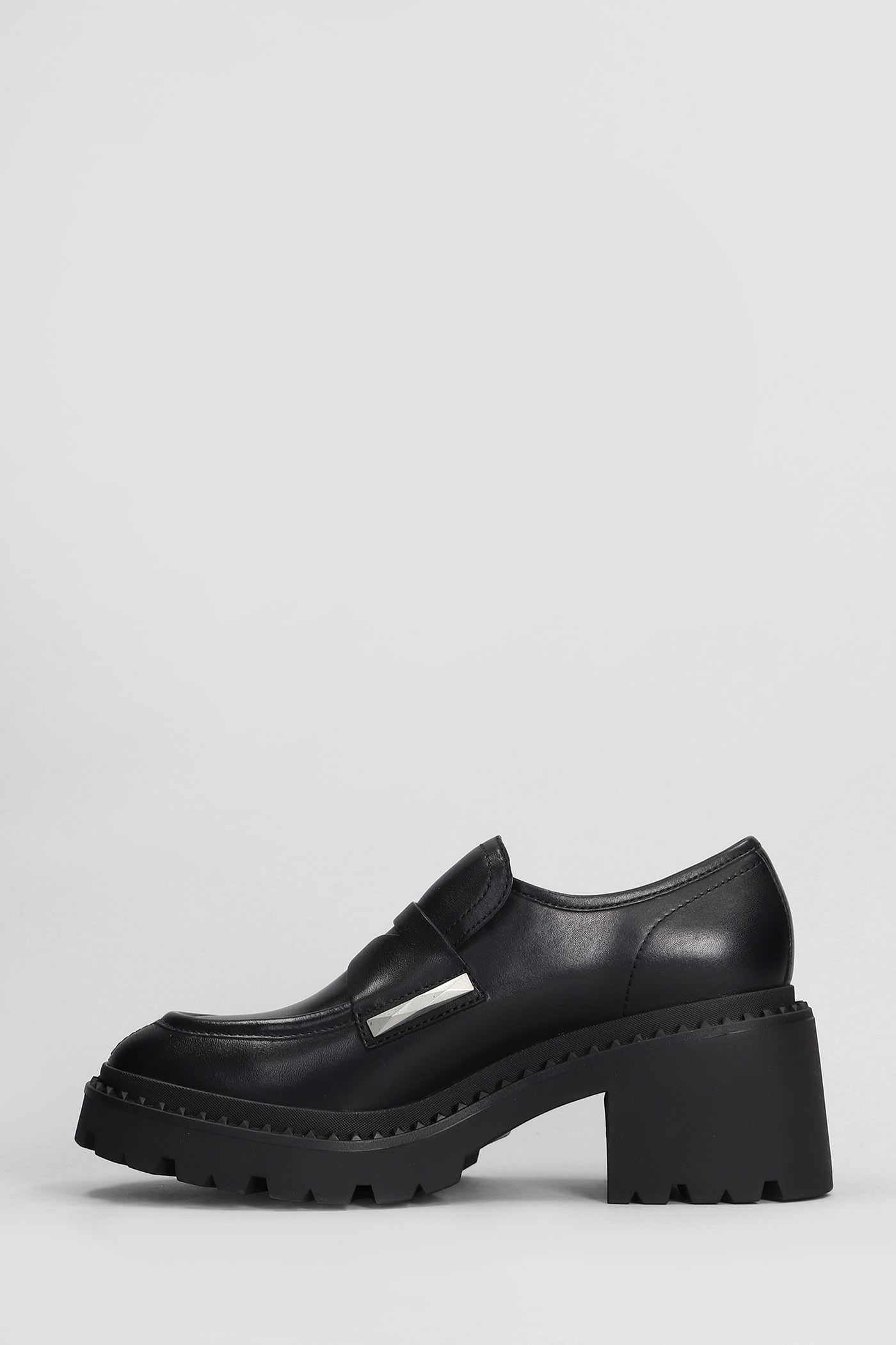 Shop Ash Norton Loafers In Black Leather