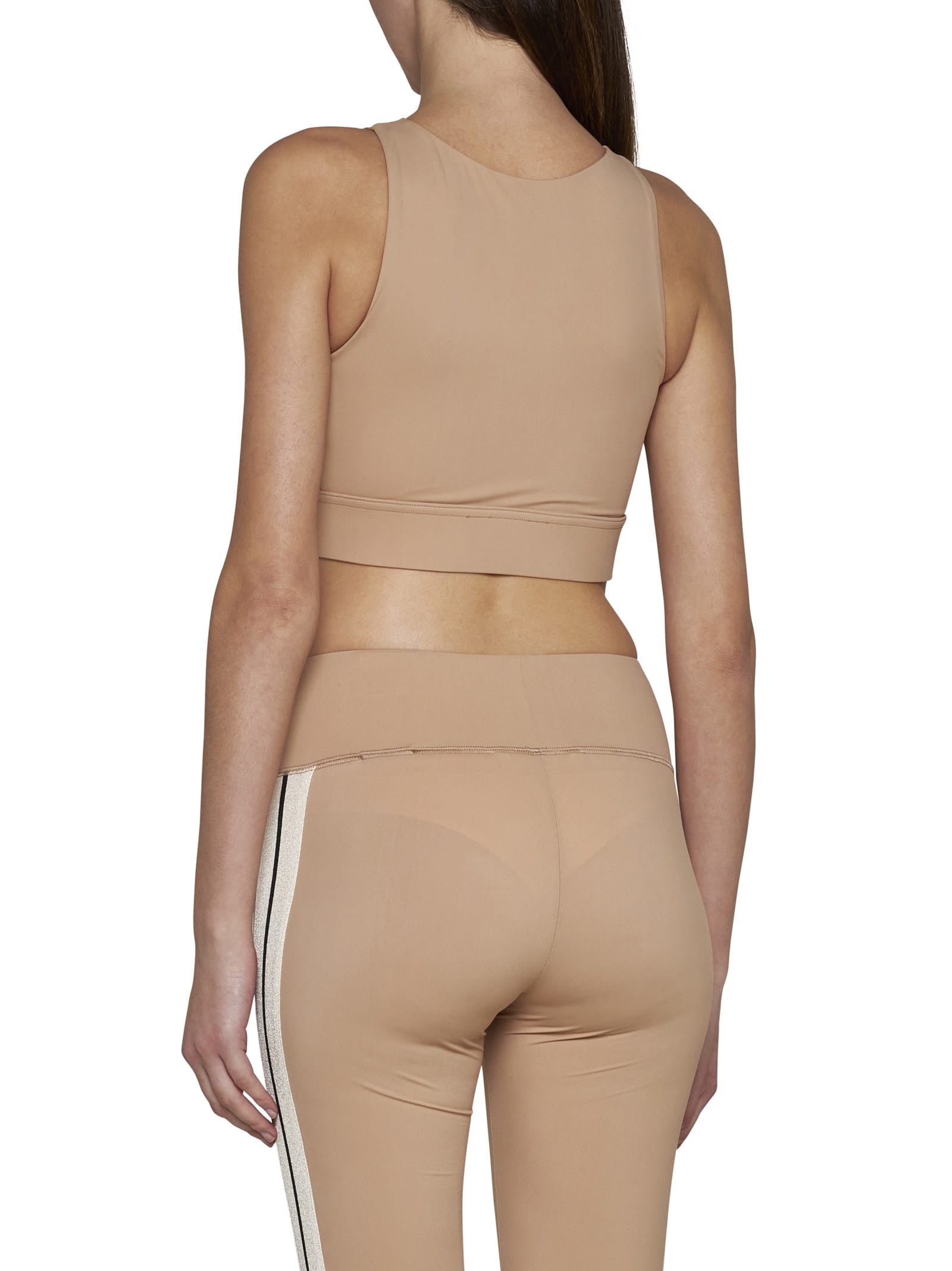 Shop Palm Angels Top In Nude Off White