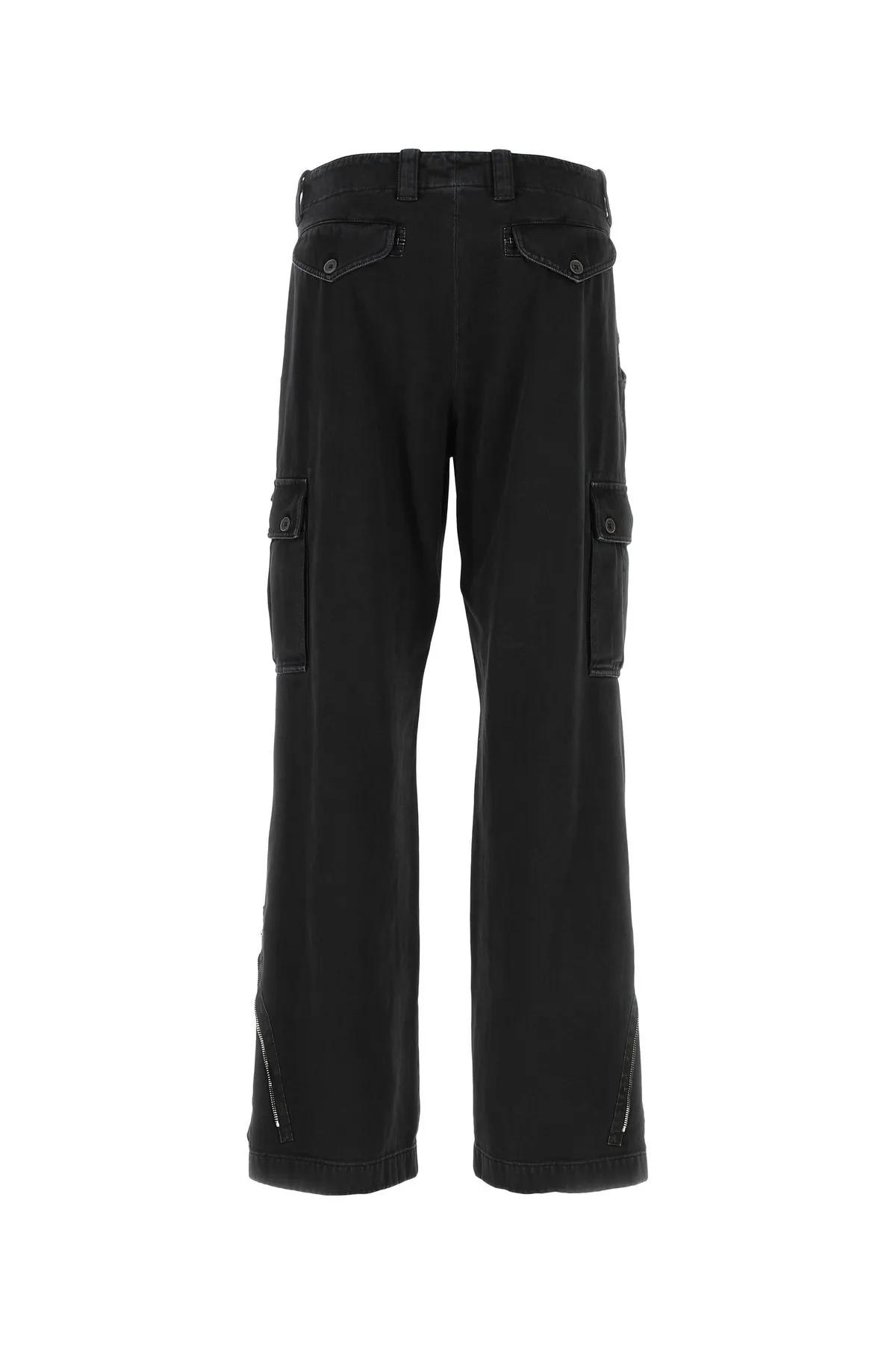 Shop Dolce & Gabbana Black Cotton Cargo Pant