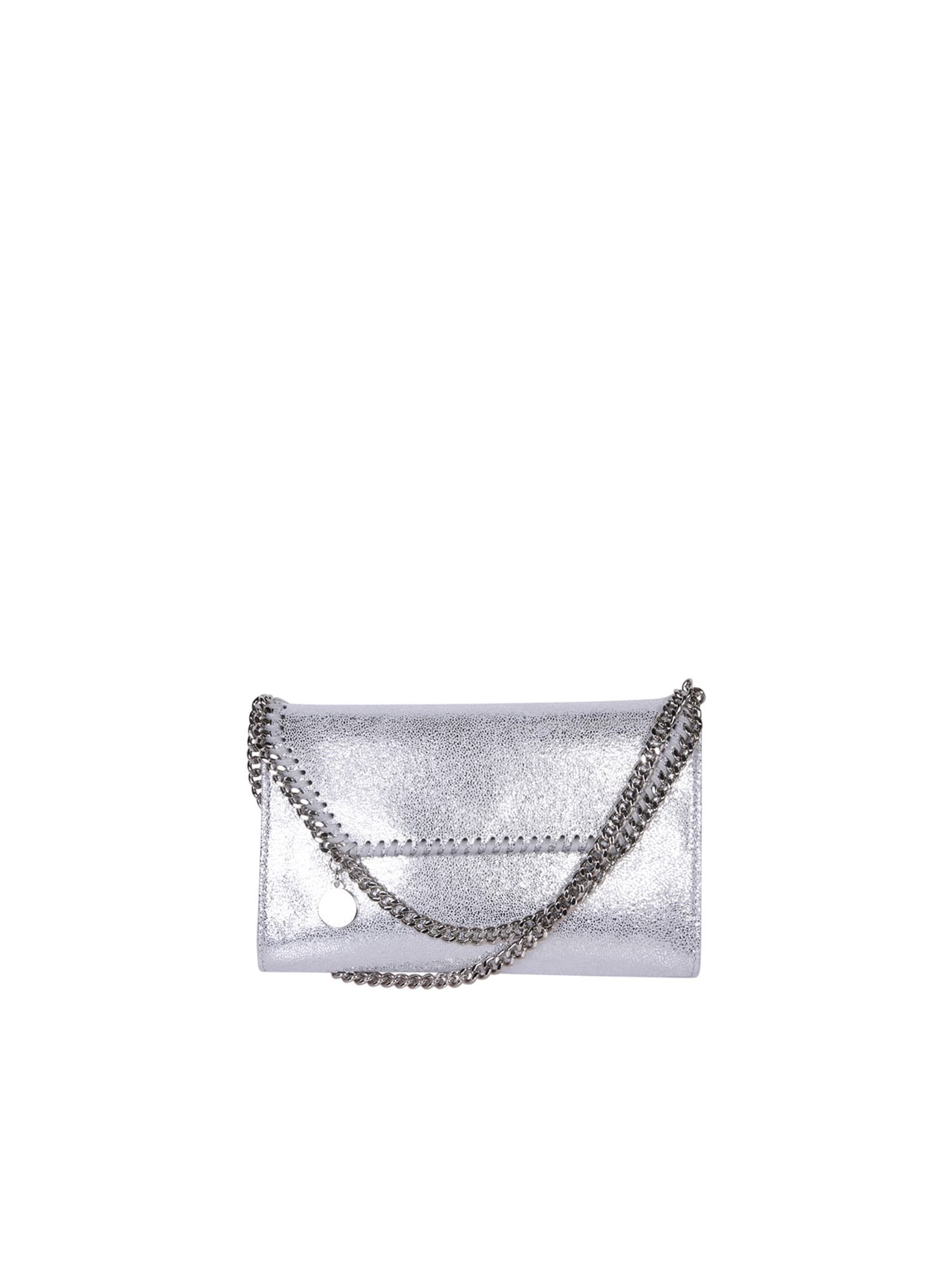 Stella Mccartney Falabella Cross-body Silver Bag In Metallic