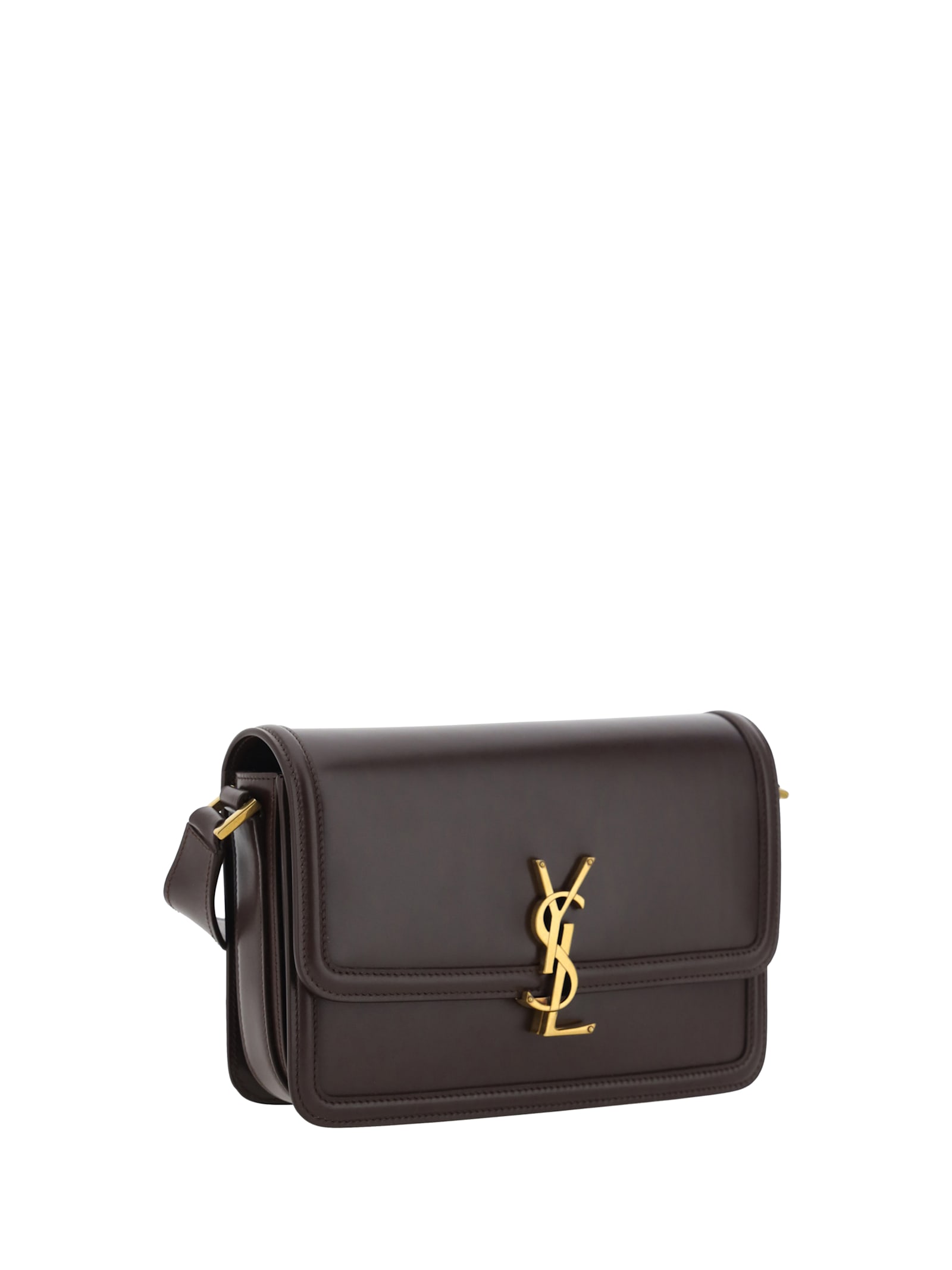 Shop Saint Laurent Solferino Shoulder Bag In Brown